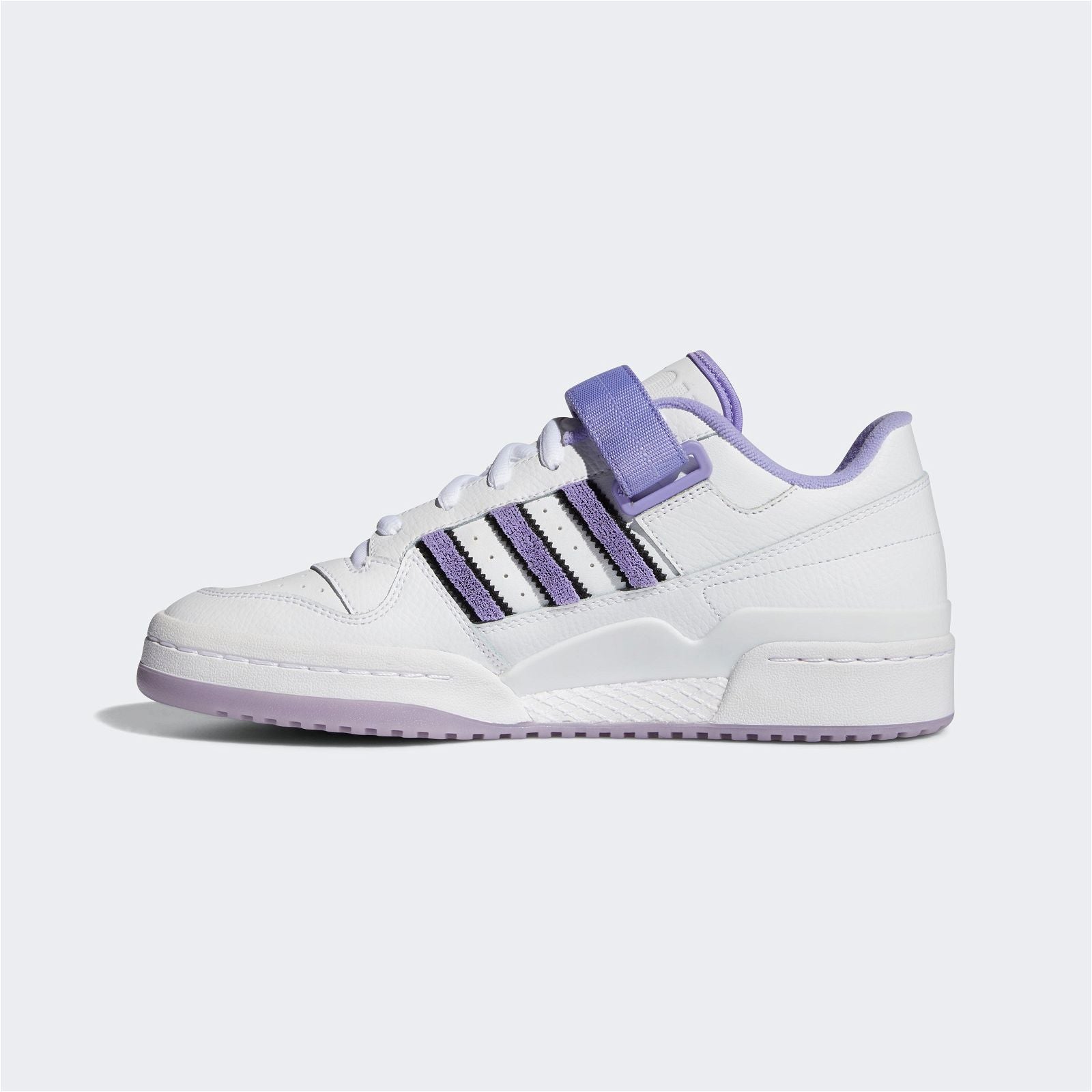 adidas Originals Womens Forum Low City Shoes - White/Purple - ViaductClothing - -