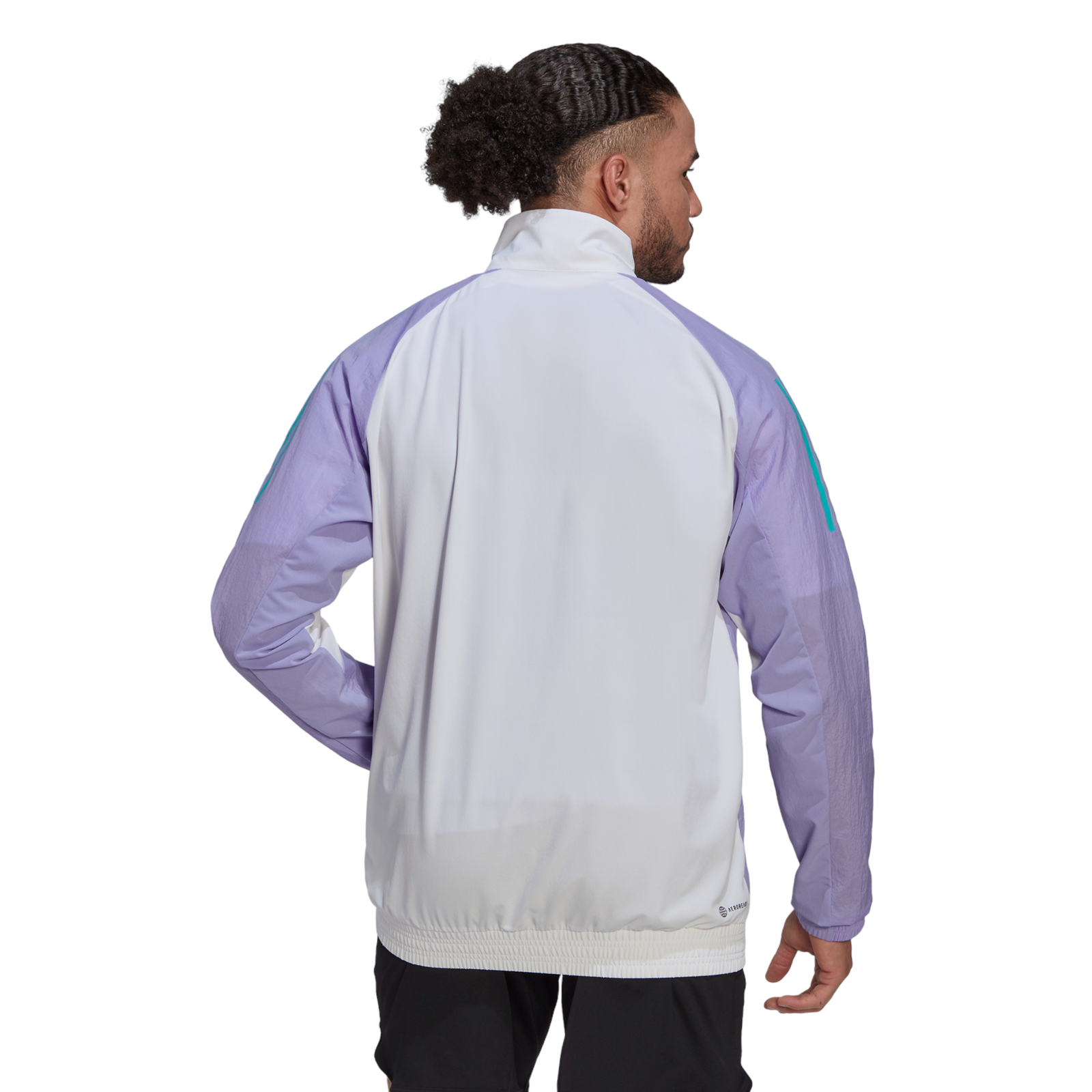 adidas Retro 90s Training Quarter-Zip Track Top - White / Purple - ViaductClothing - -