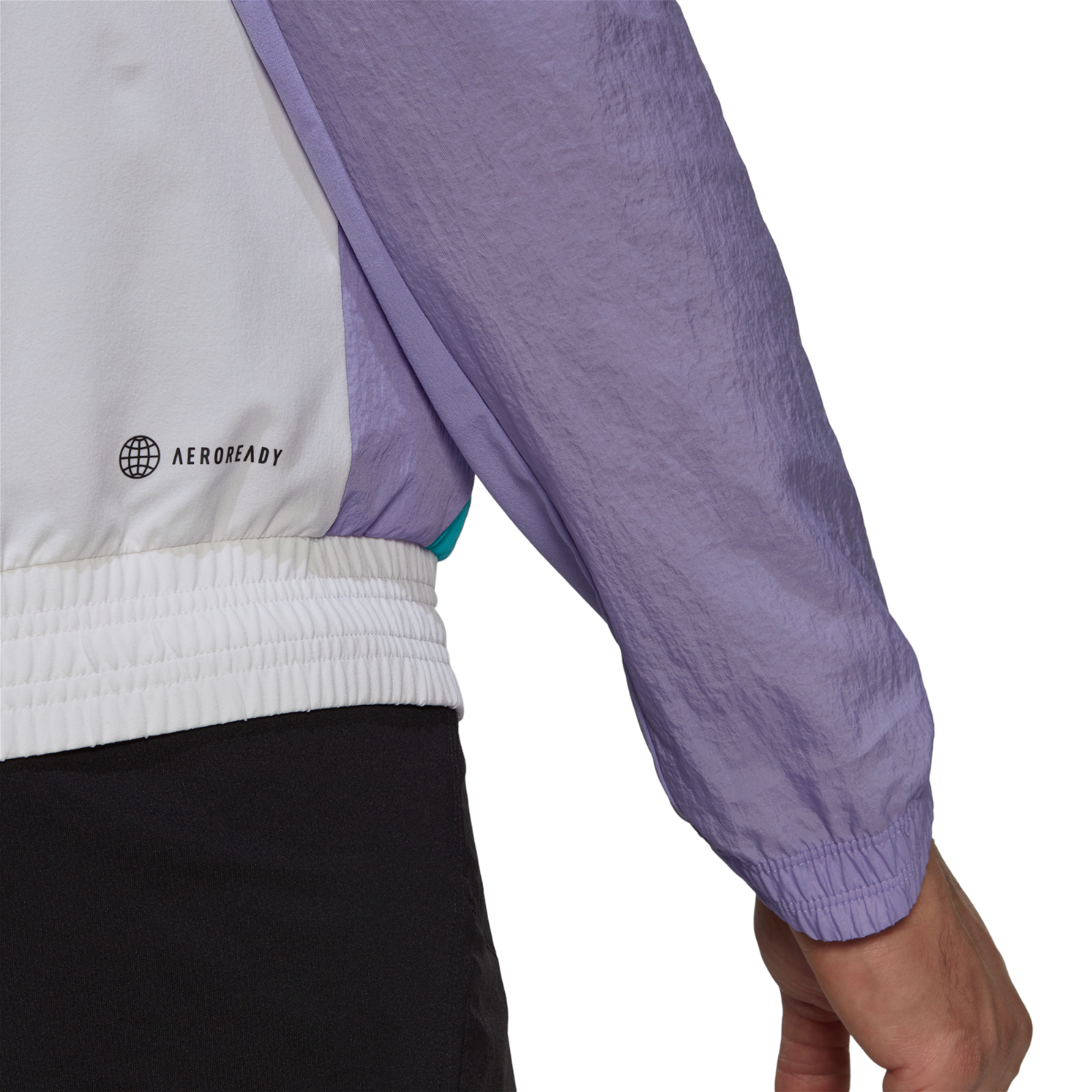 adidas Retro 90s Training Quarter-Zip Track Top - White / Purple - ViaductClothing - -