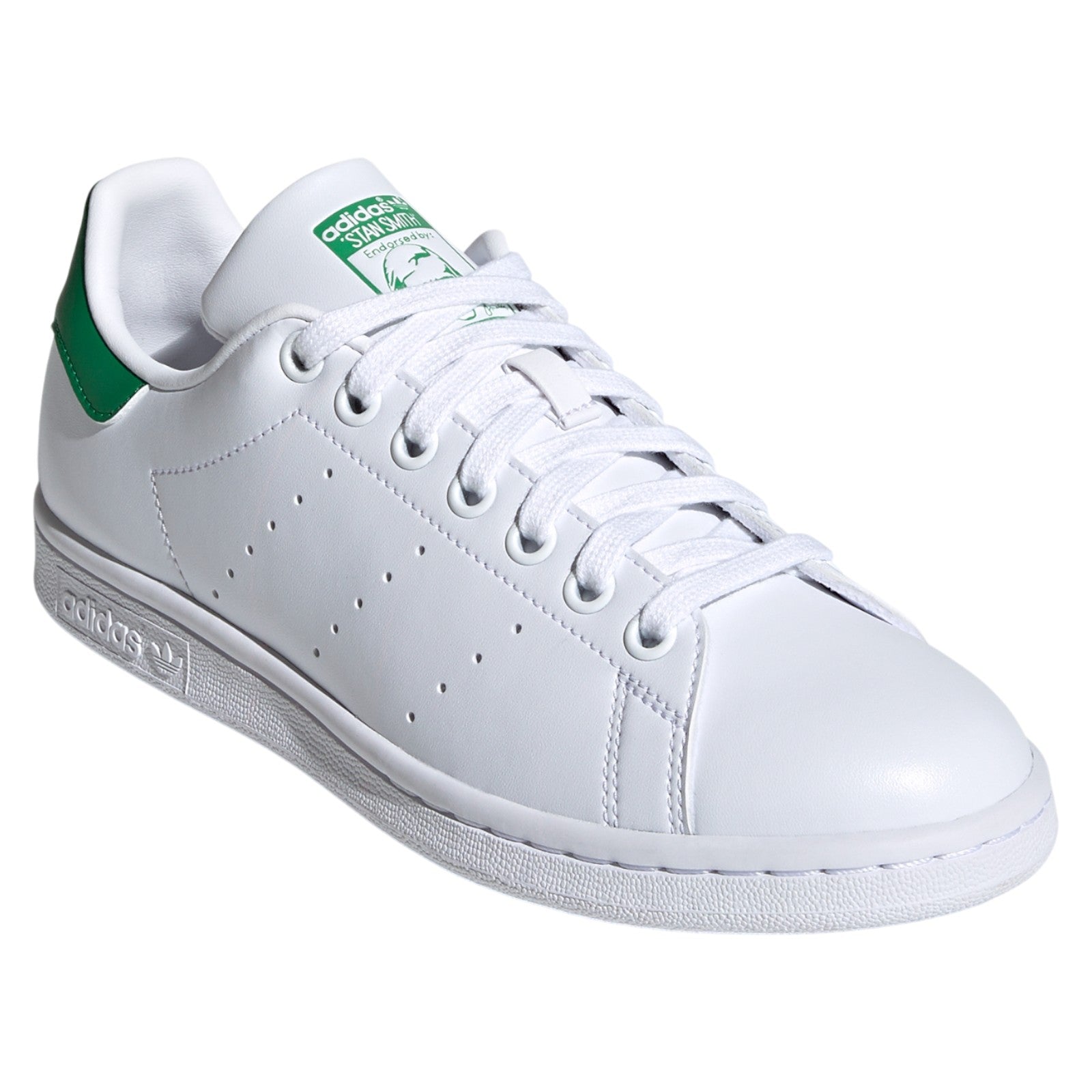 adidas Originals Womens Stan Smith Shoes - Cloud White / Green