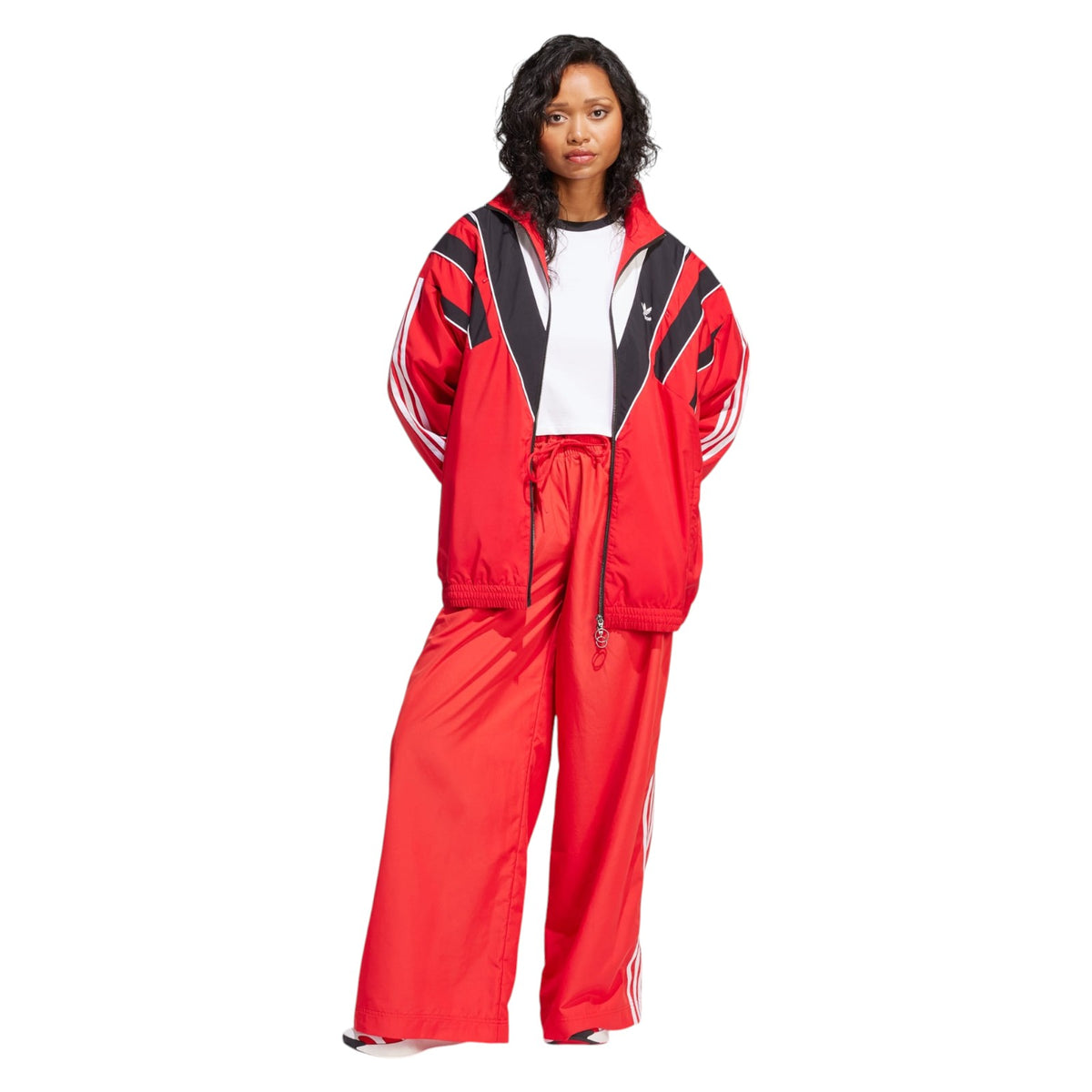 adidas Originals Unisex Rasant Cut Line Track Top - Red