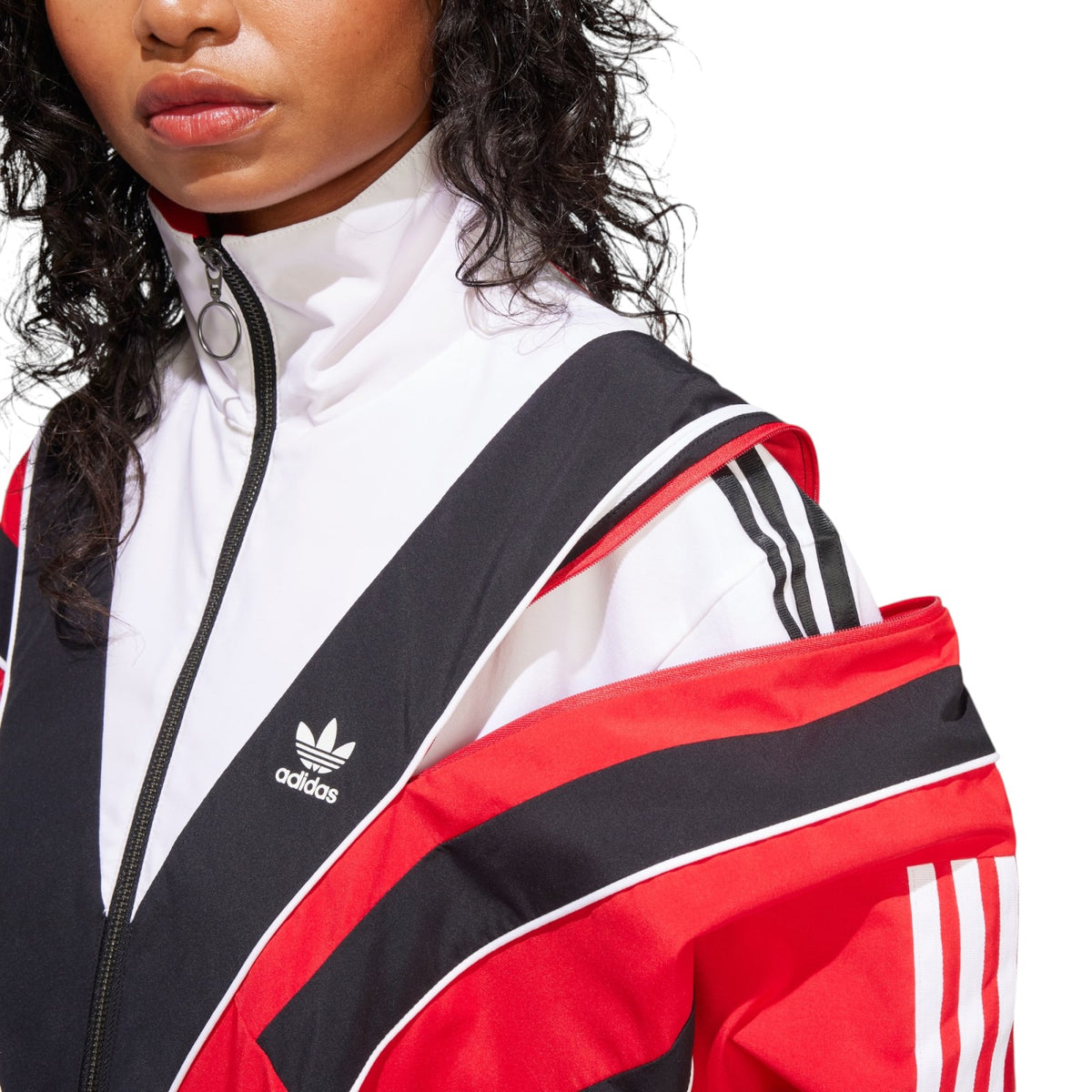 adidas Originals Unisex Rasant Cut Line Track Top - Red