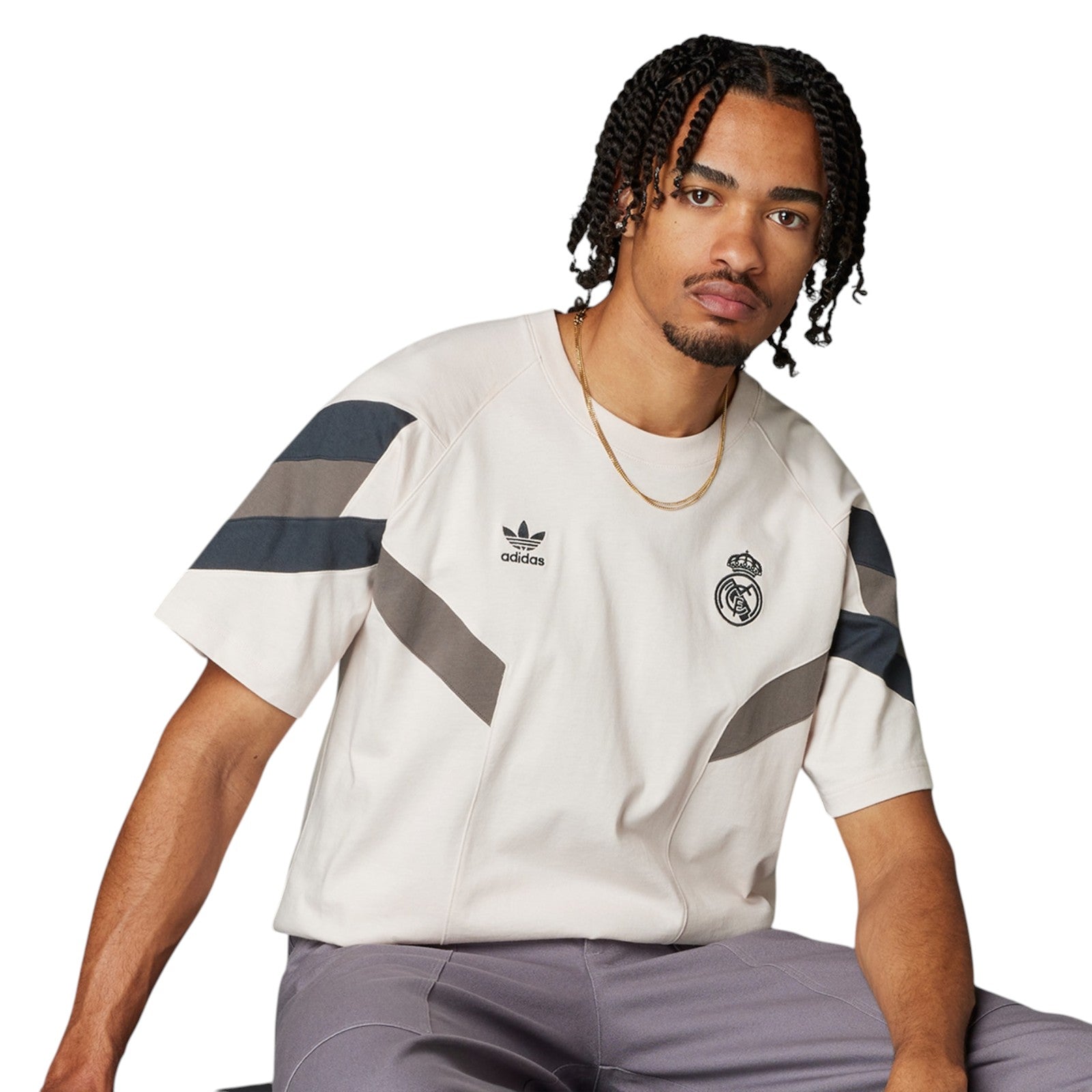 adidas Originals Men's Real Madrid Originals Tee - White
