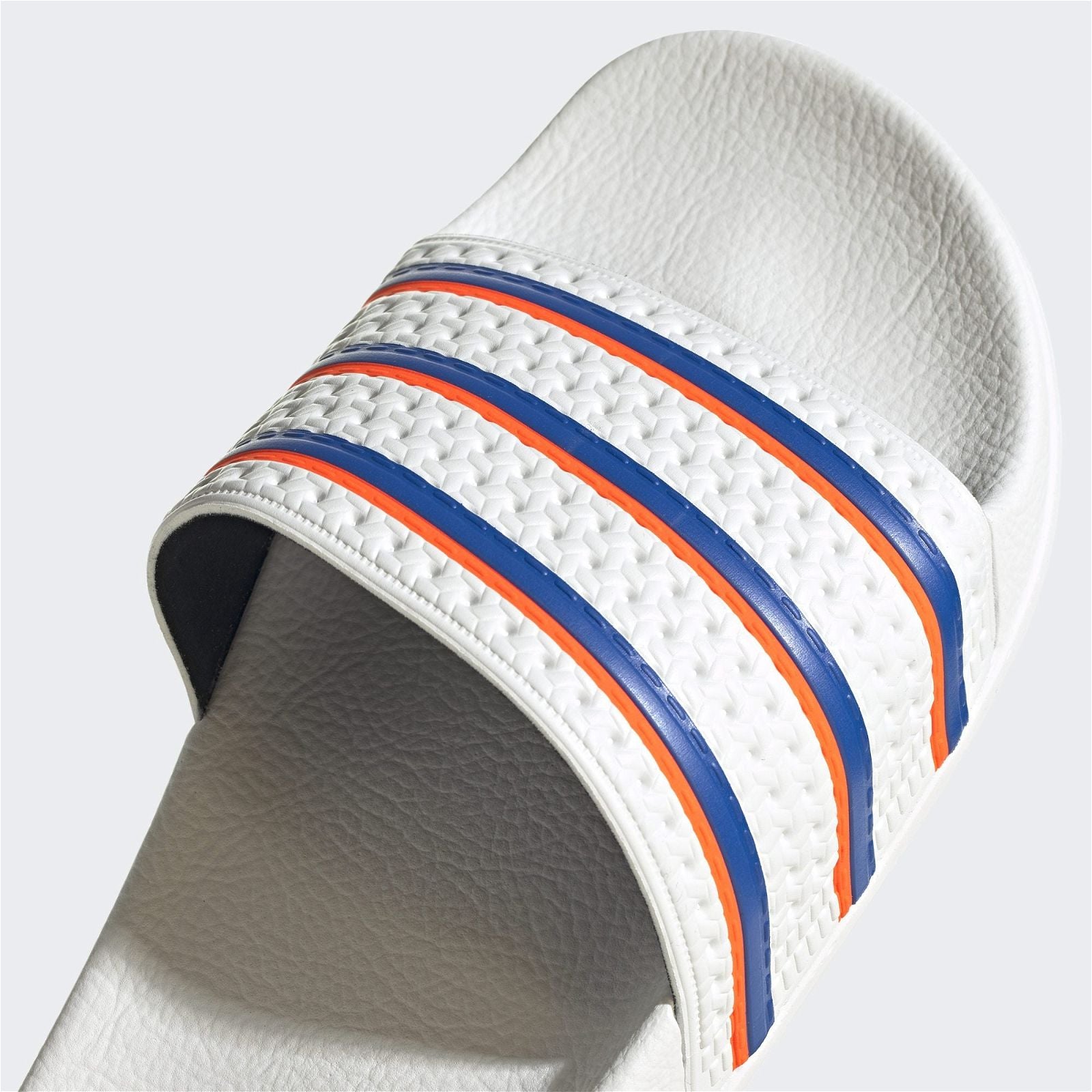 adidas Originals Adilette Slides - White/Blue/Red - ViaductClothing - -