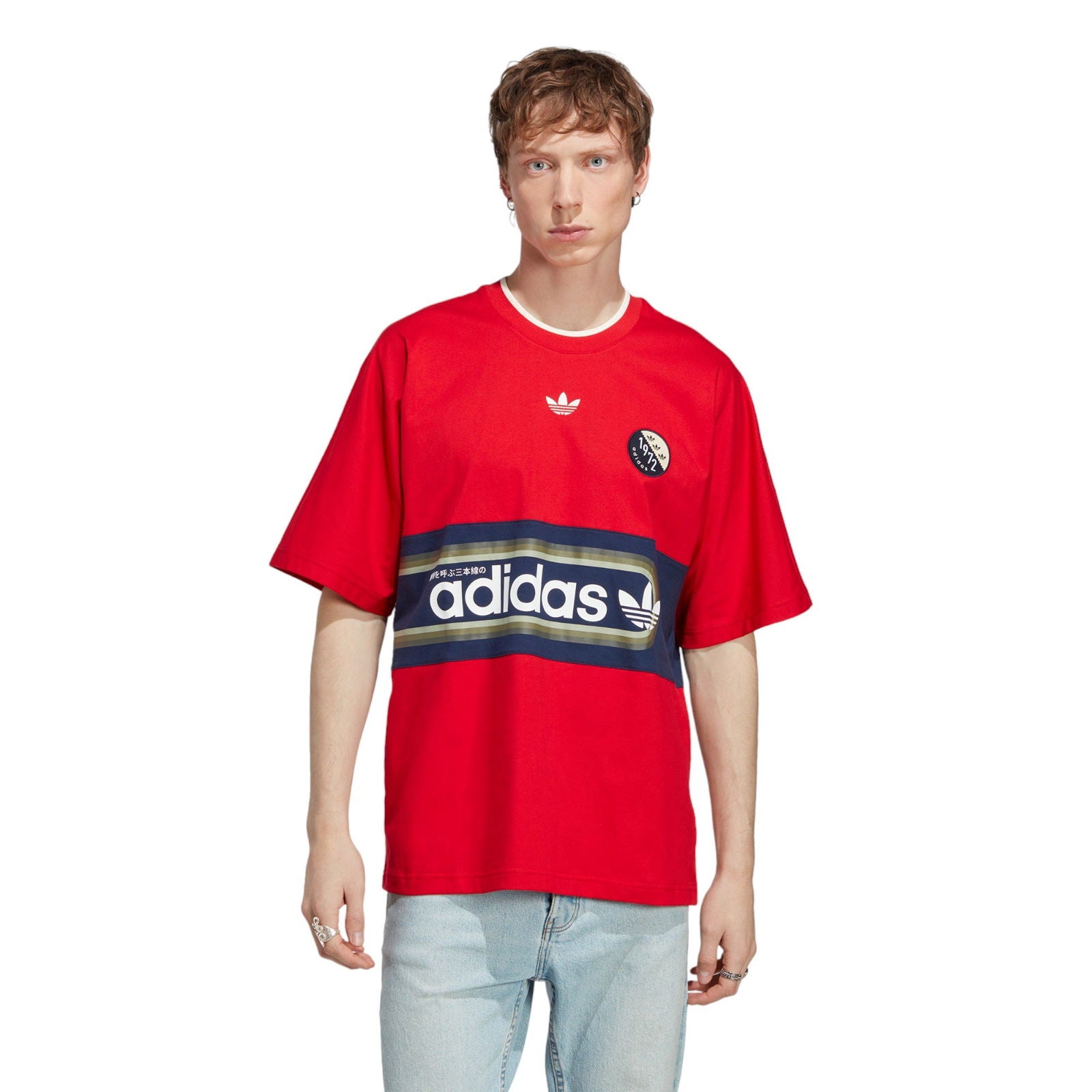adidas Originals Blokepop Tee - Better Scarlet / Red - ViaductClothing - -