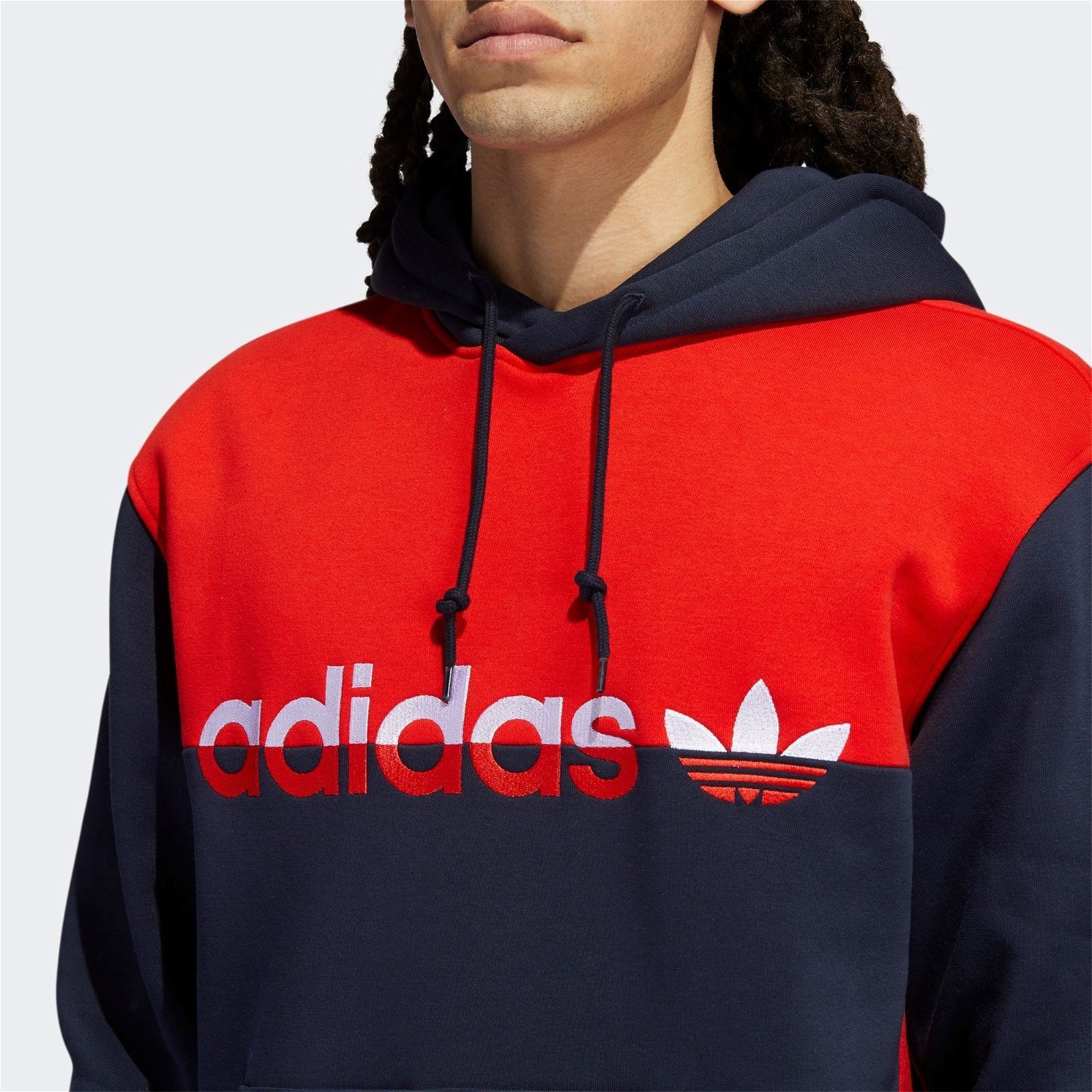adidas Originals Split Hoodie - Legend Ink / Red - ViaductClothing - -