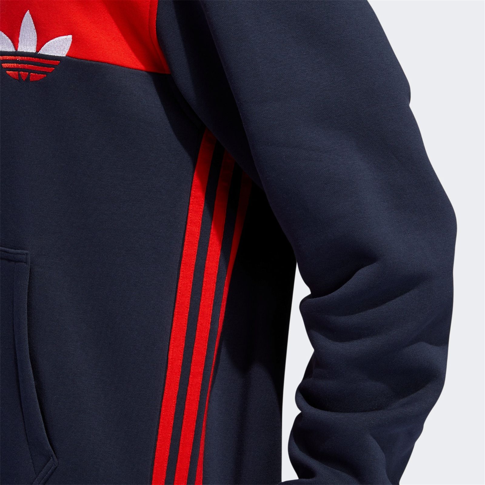 adidas Originals Split Hoodie - Legend Ink / Red - ViaductClothing - -