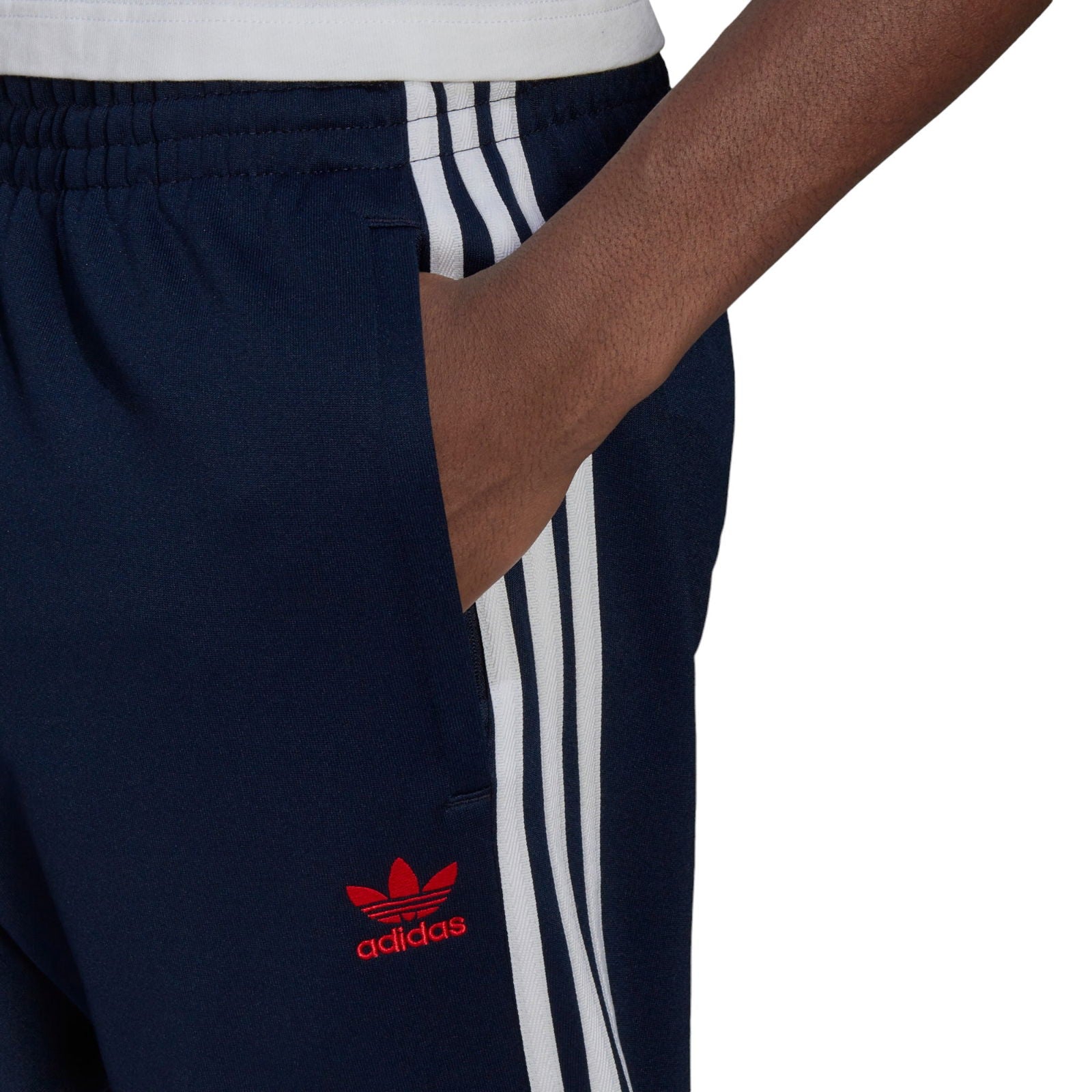 adidas Originals SST Superstar Track Pants - Collegiate Navy / Red - ViaductClothing - -