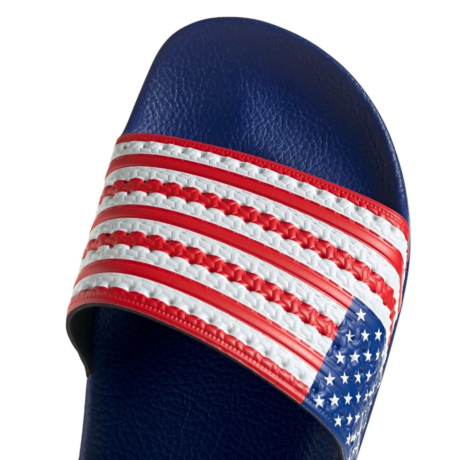 adidas Originals Unisex Adilette USA Slides - Blue / Red - ViaductClothing - -