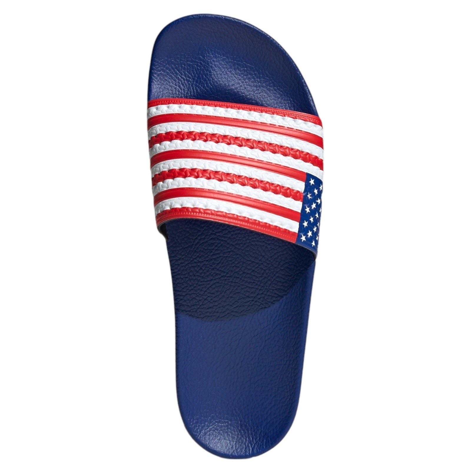 adidas Originals Unisex Adilette USA Slides - Blue / Red - ViaductClothing - -