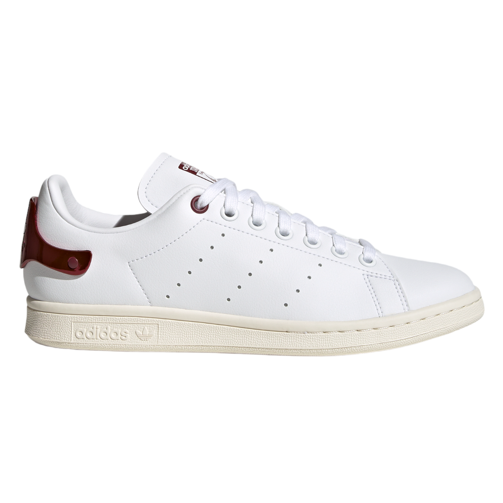 adidas Originals Womens Stan Smith Shoes TPU Heel - White / Red - ViaductClothing - -