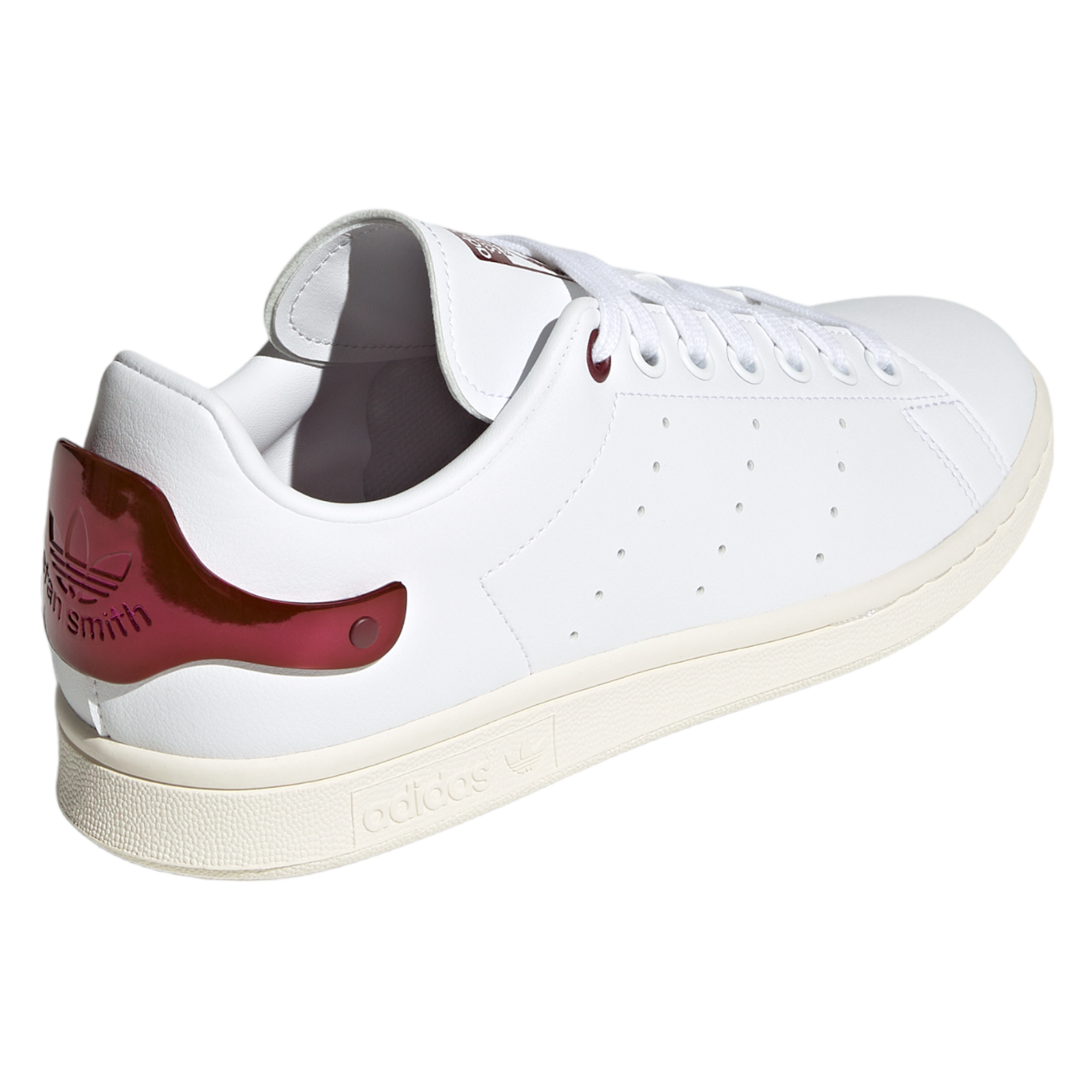 adidas Originals Womens Stan Smith Shoes TPU Heel - White / Red - ViaductClothing - -