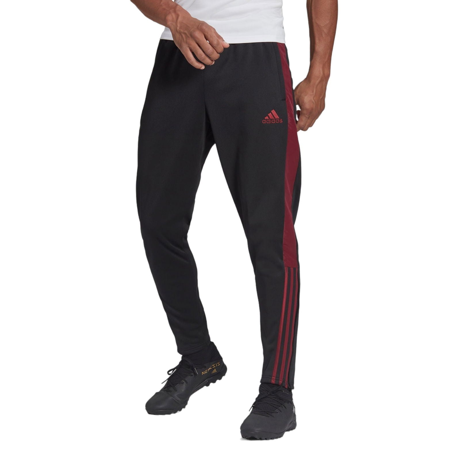 adidas Tiro Football Track Pants - Black / Red - ViaductClothing - -