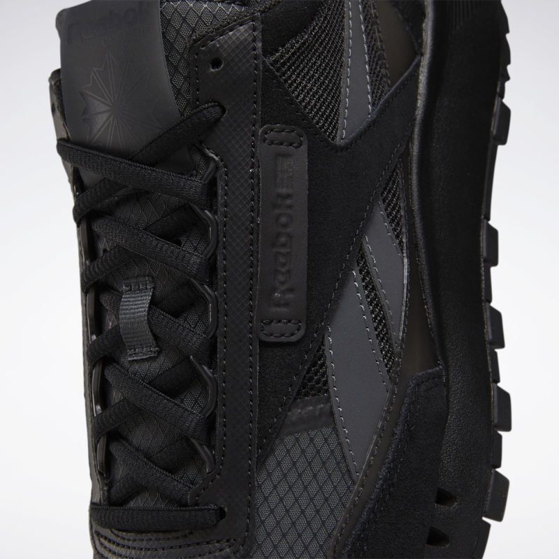 Reebok Classic CL Leather Legacy Shoes - Black Grey - ViaductClothing - -