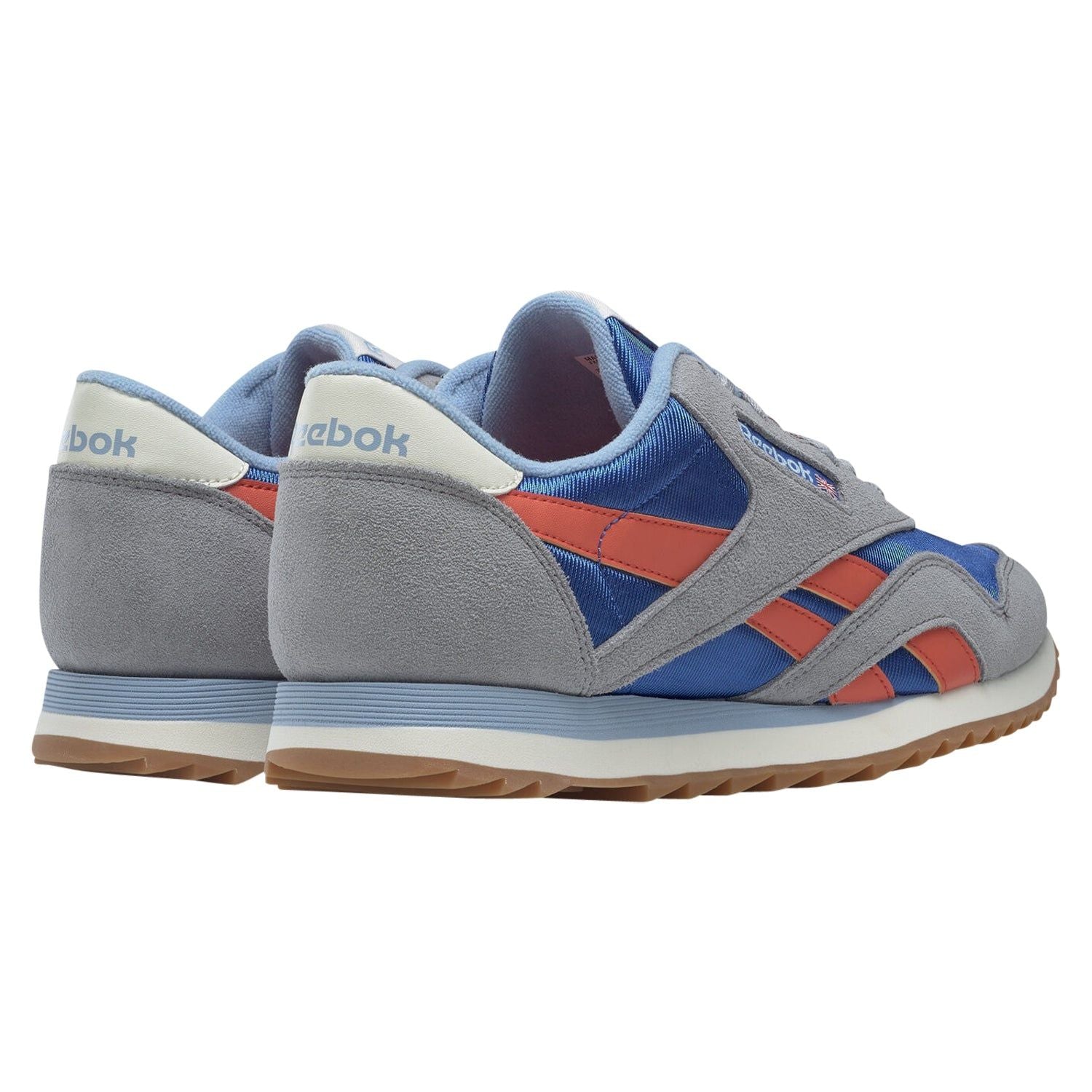Reebok Classic Nylon Ripple Trainers - Grey, Blue & Orange - ViaductClothing - -