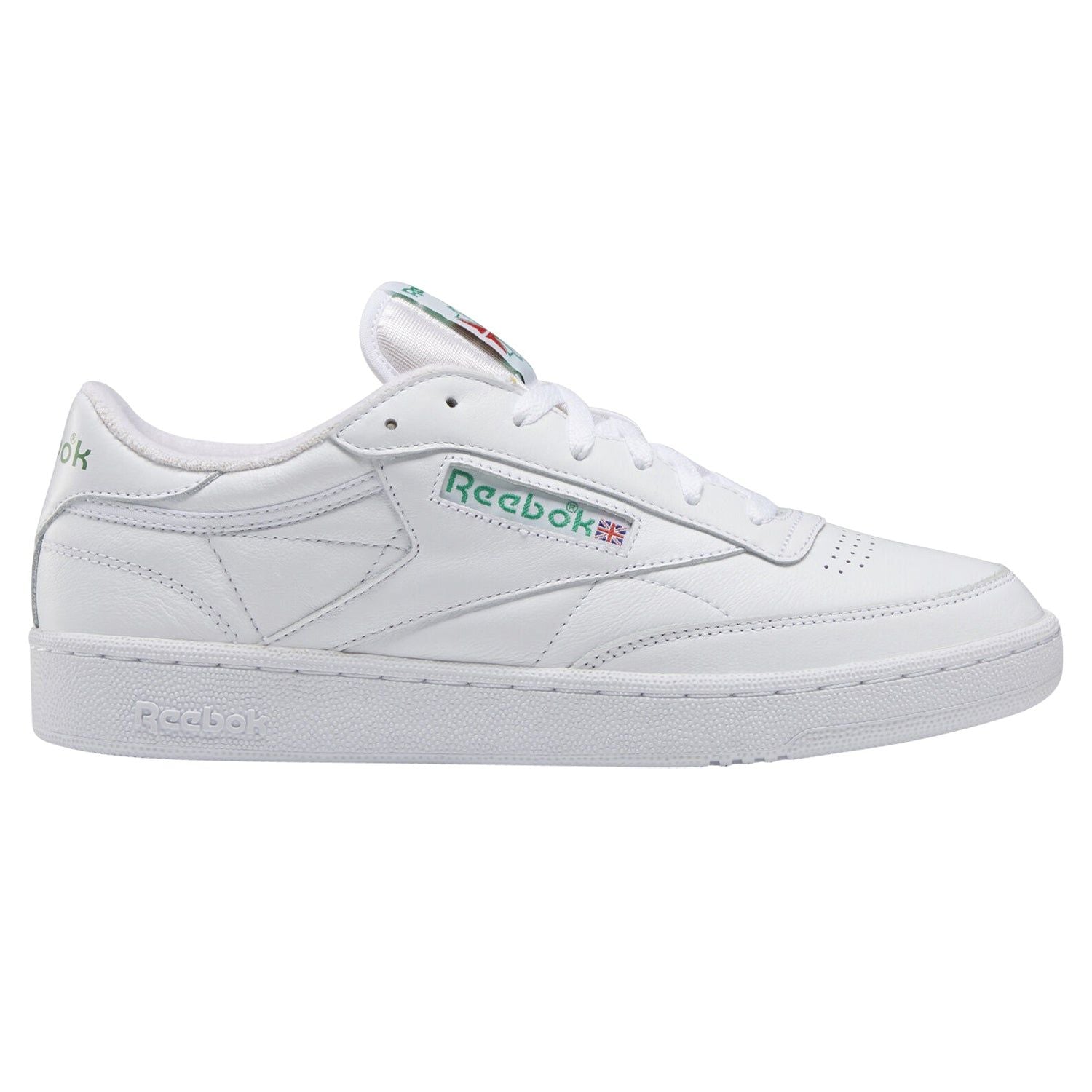 Reebok Classics Club C 85 Shoes - White & Green - ViaductClothing - -