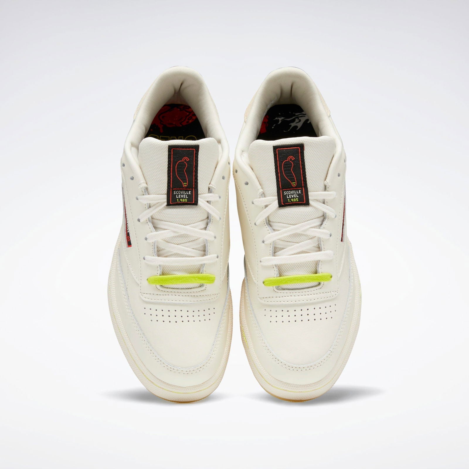 Reebok Classics Club C 85 x Hot Ones 'Scoville Levels' Trainers - White - ViaductClothing - -