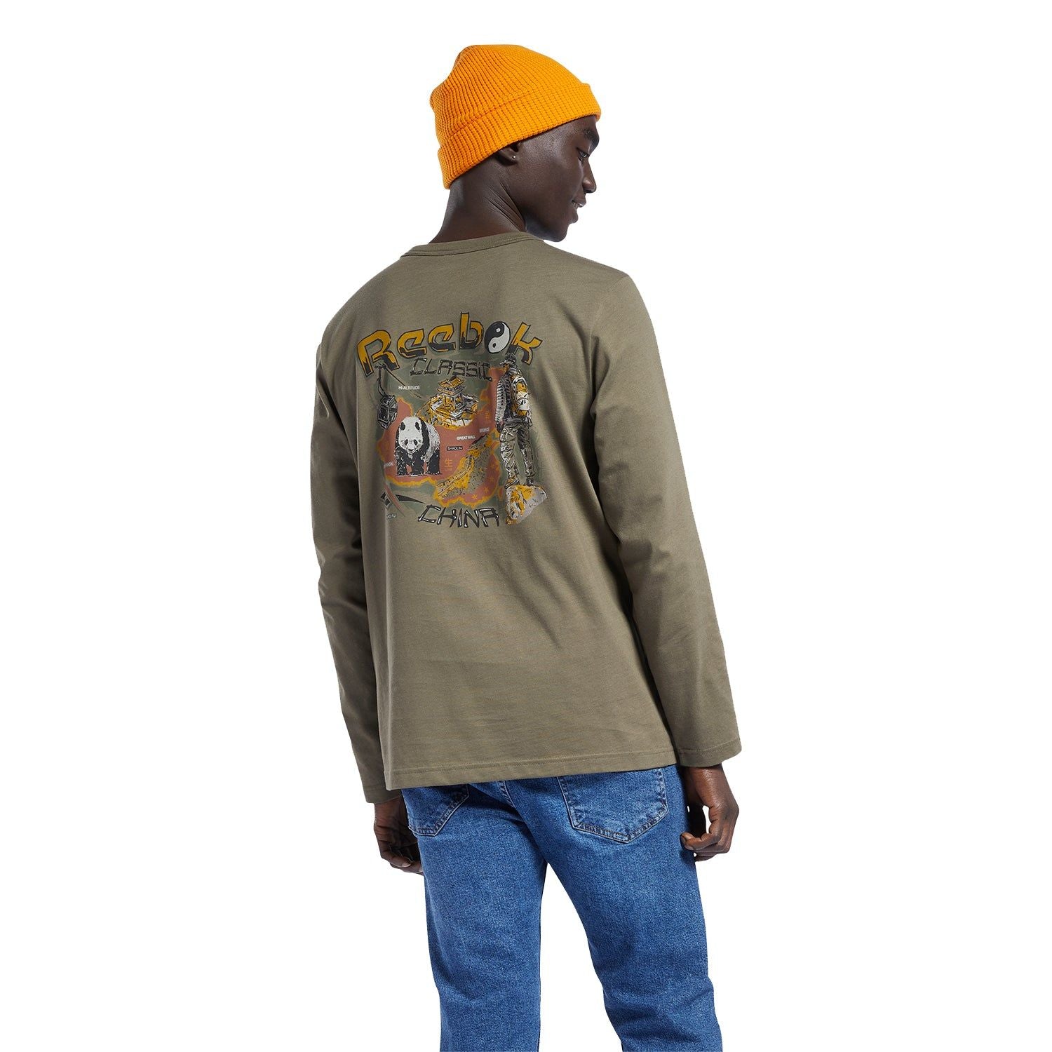 Reebok Classics Destination Long Sleeve T-shirt - Green - ViaductClothing - -