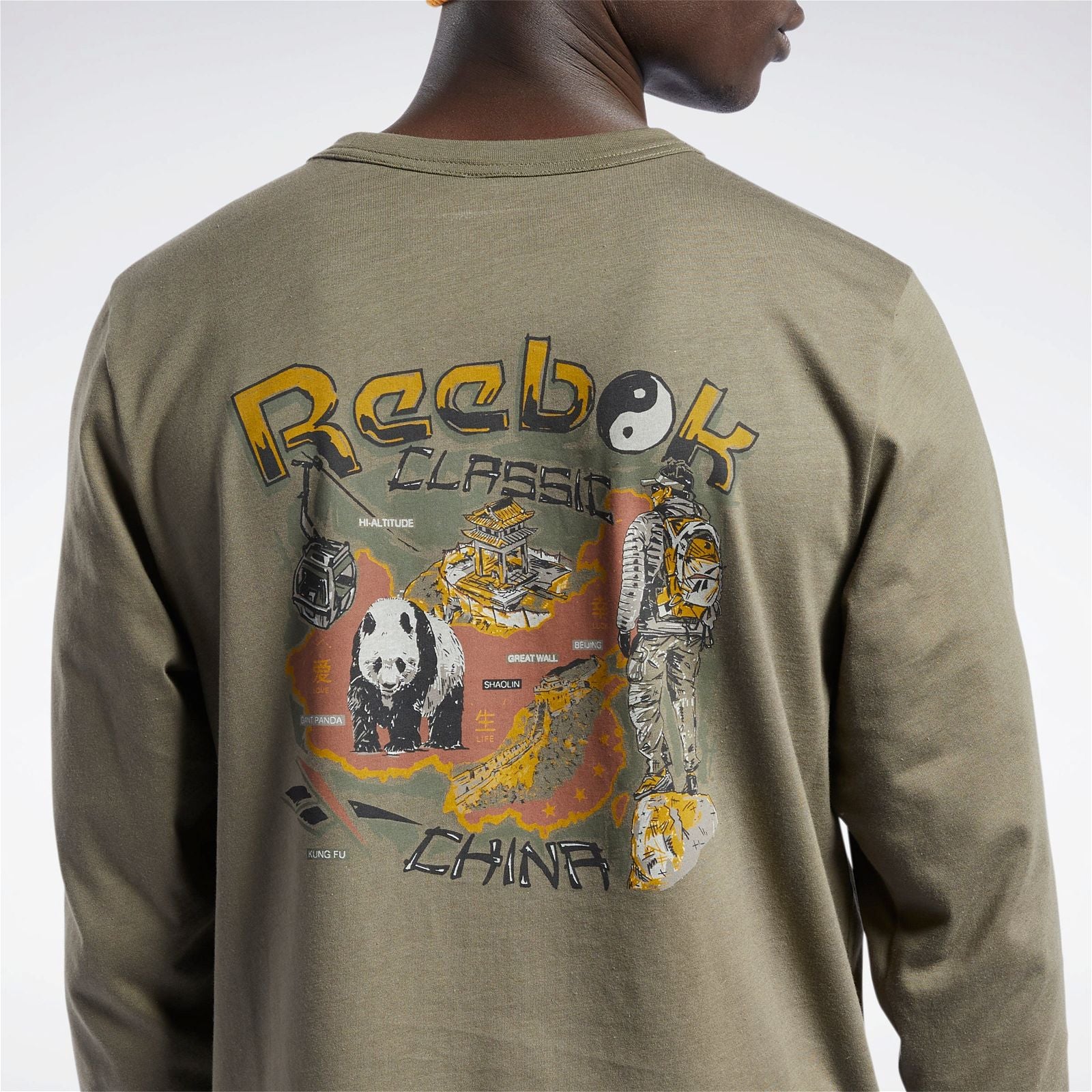 Reebok Classics Destination Long Sleeve T-shirt - Green - ViaductClothing - -