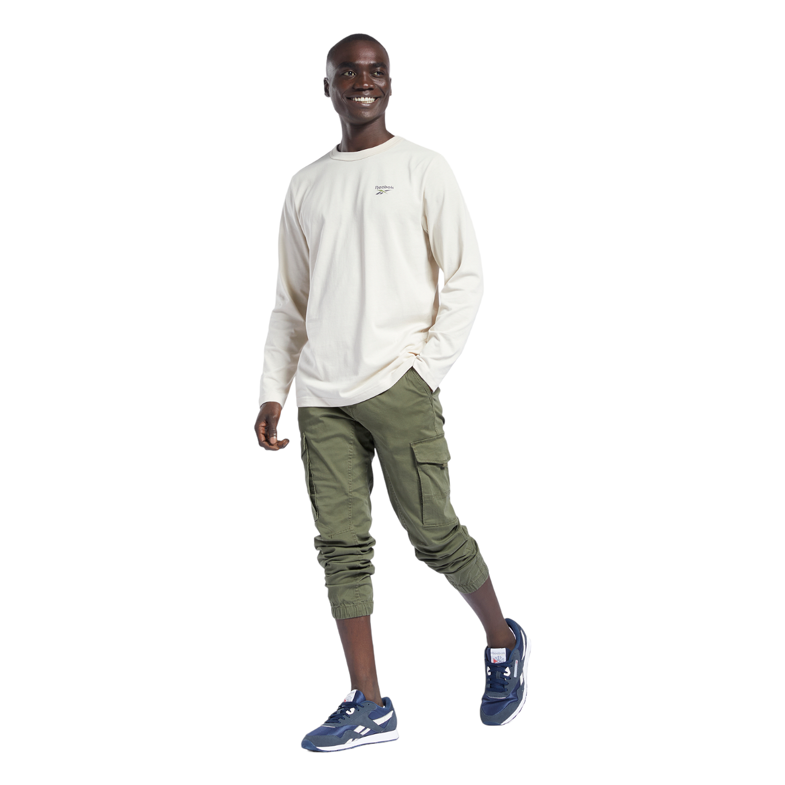 Reebok Classics Longsleeve Destination 'Rio de Janeiro' Tee - Beige - ViaductClothing - -