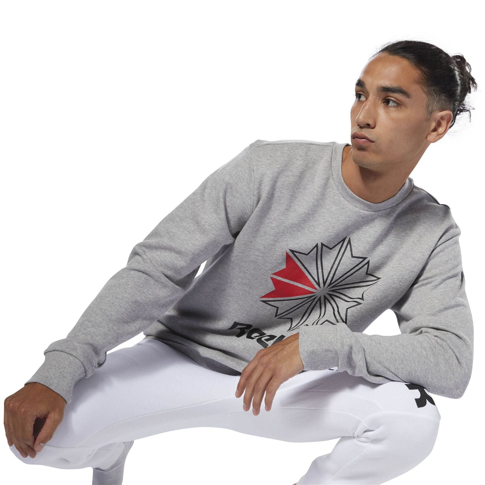 Reebok Classics Retro Starcrest Crew Neck Sweatshirt - Grey - ViaductClothing - -
