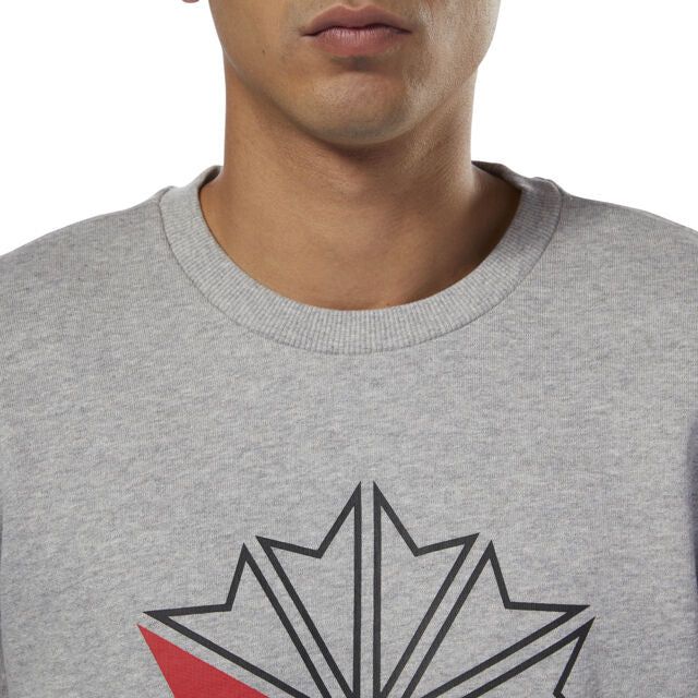 Reebok Classics Retro Starcrest Crew Neck Sweatshirt - Grey - ViaductClothing - -