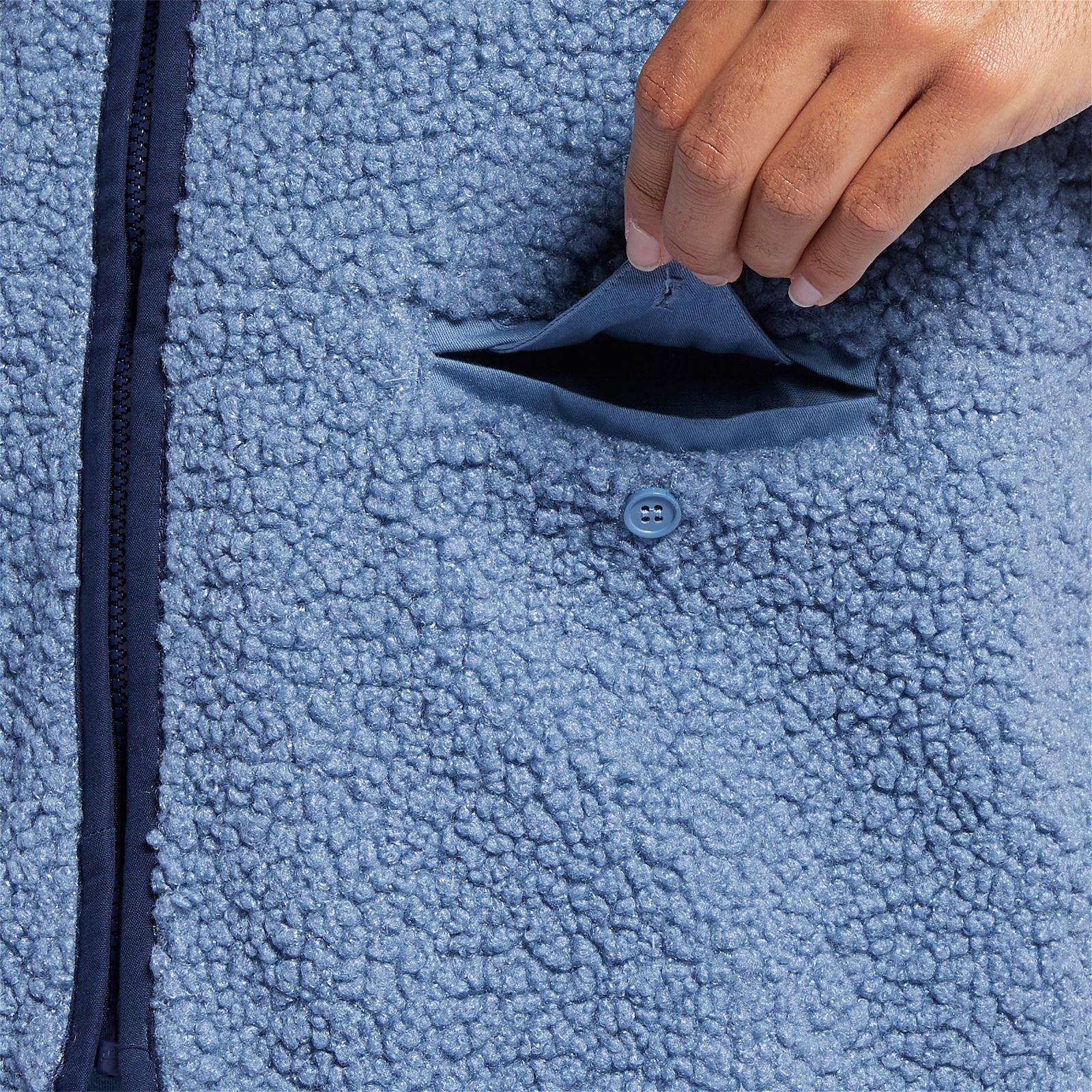 Reebok Classics Sherpa Vest Gilet - Blue - ViaductClothing - -