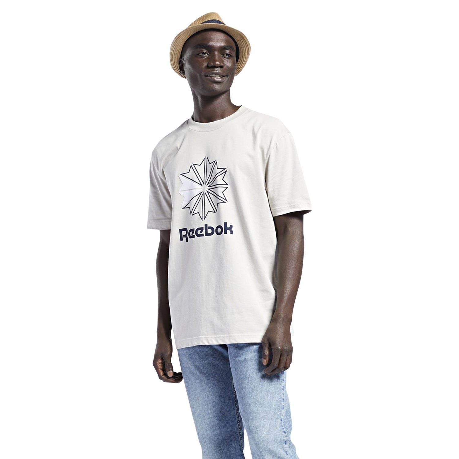 Reebok Classics Starcrest T-Shirt - Beige - ViaductClothing - -