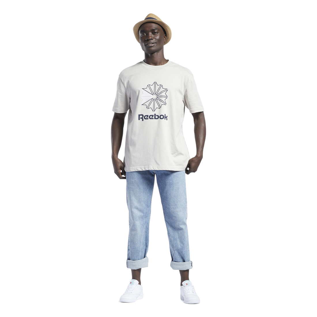 Reebok Classics Starcrest T-Shirt - Beige - ViaductClothing - -