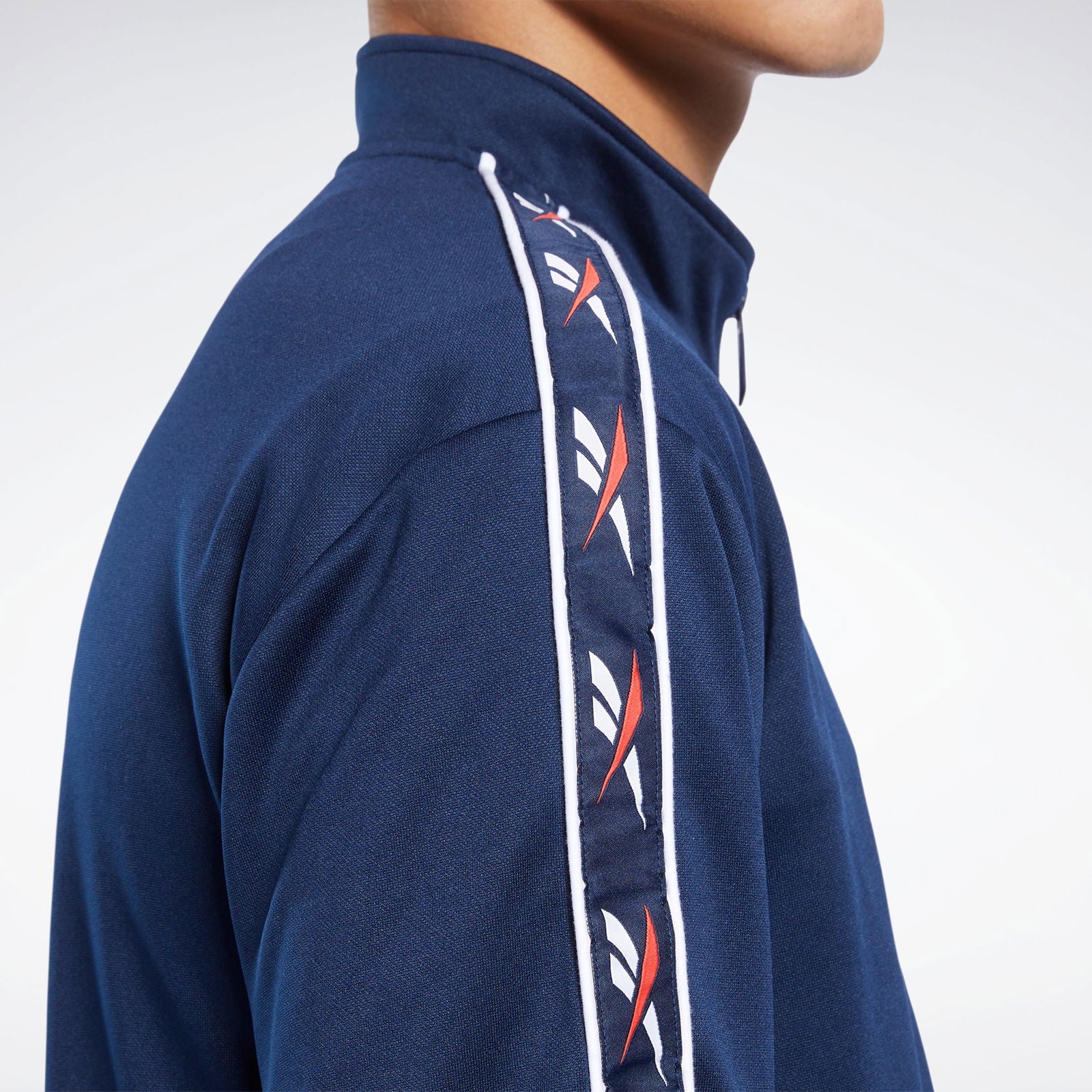 Reebok Classics Vector Tape Track Jacket - Navy - ViaductClothing - -