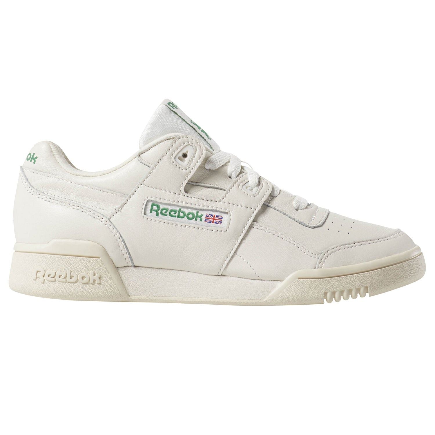 Reebok Classics Women's Workout Lo Plus - Chalk & Green - ViaductClothing - -