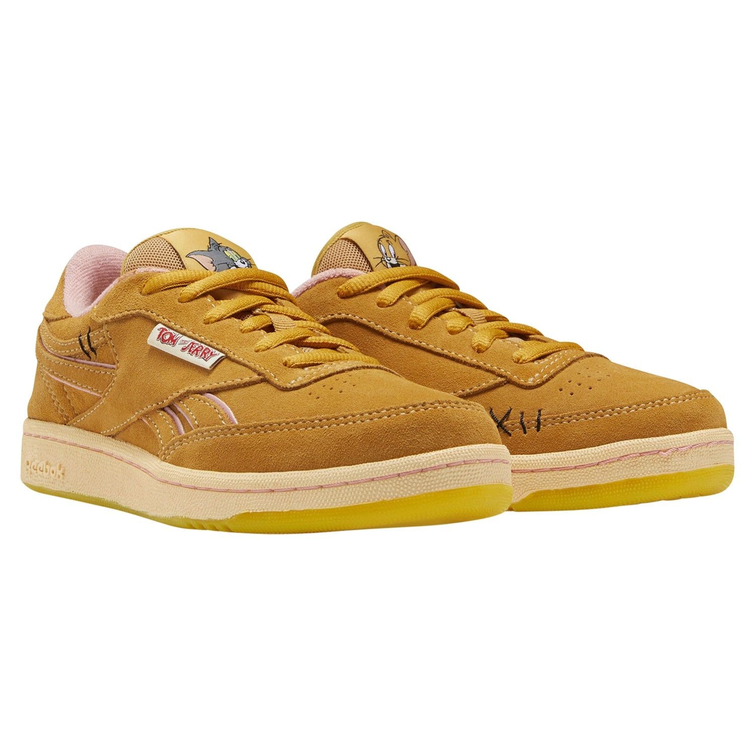 Reebok Junior Club C Revenge Tom & Jerry Shoes - Yellow - ViaductClothing - -