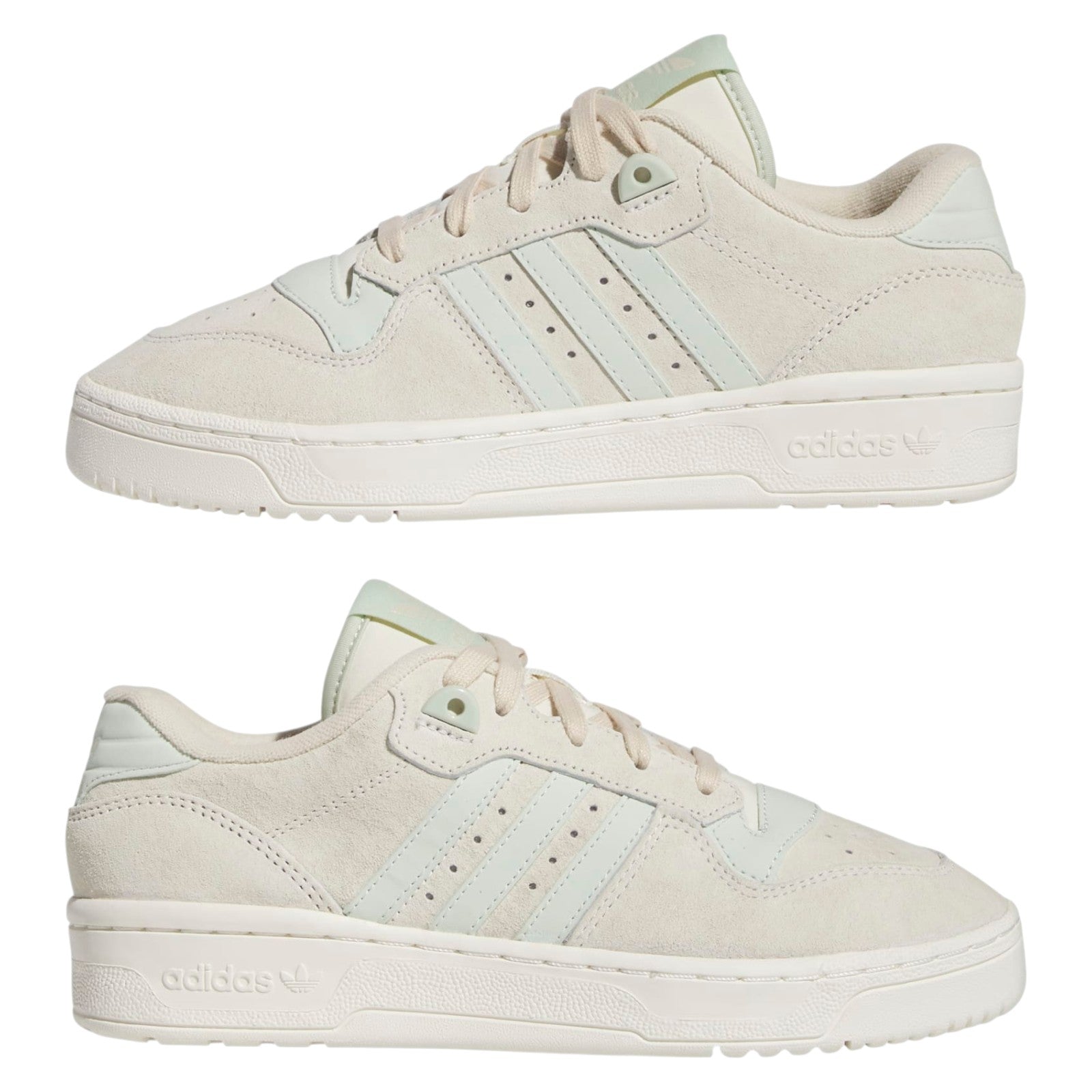 adidas Originals Women's Rivalry Low Trainers - Cream White / Linen Green / Off White