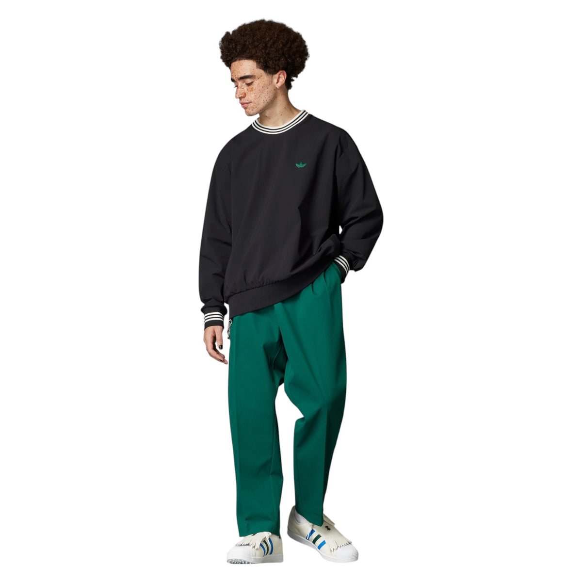 adidas Men's Rolling Links Crewneck Sweatshirt - Black