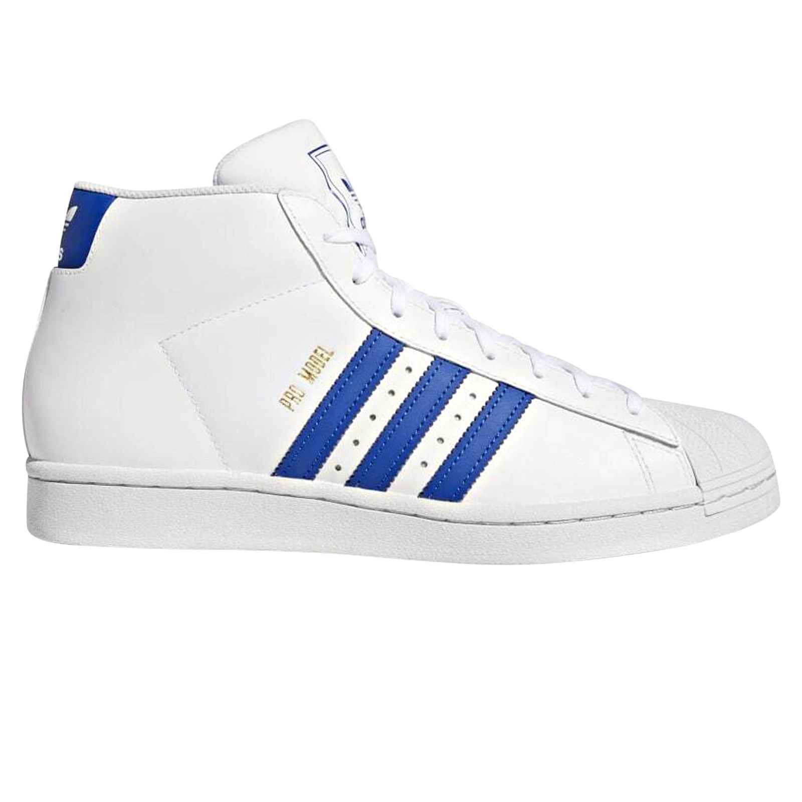 adidas Originals Pro Model Shoes - White / Royal Blue - ViaductClothing - -