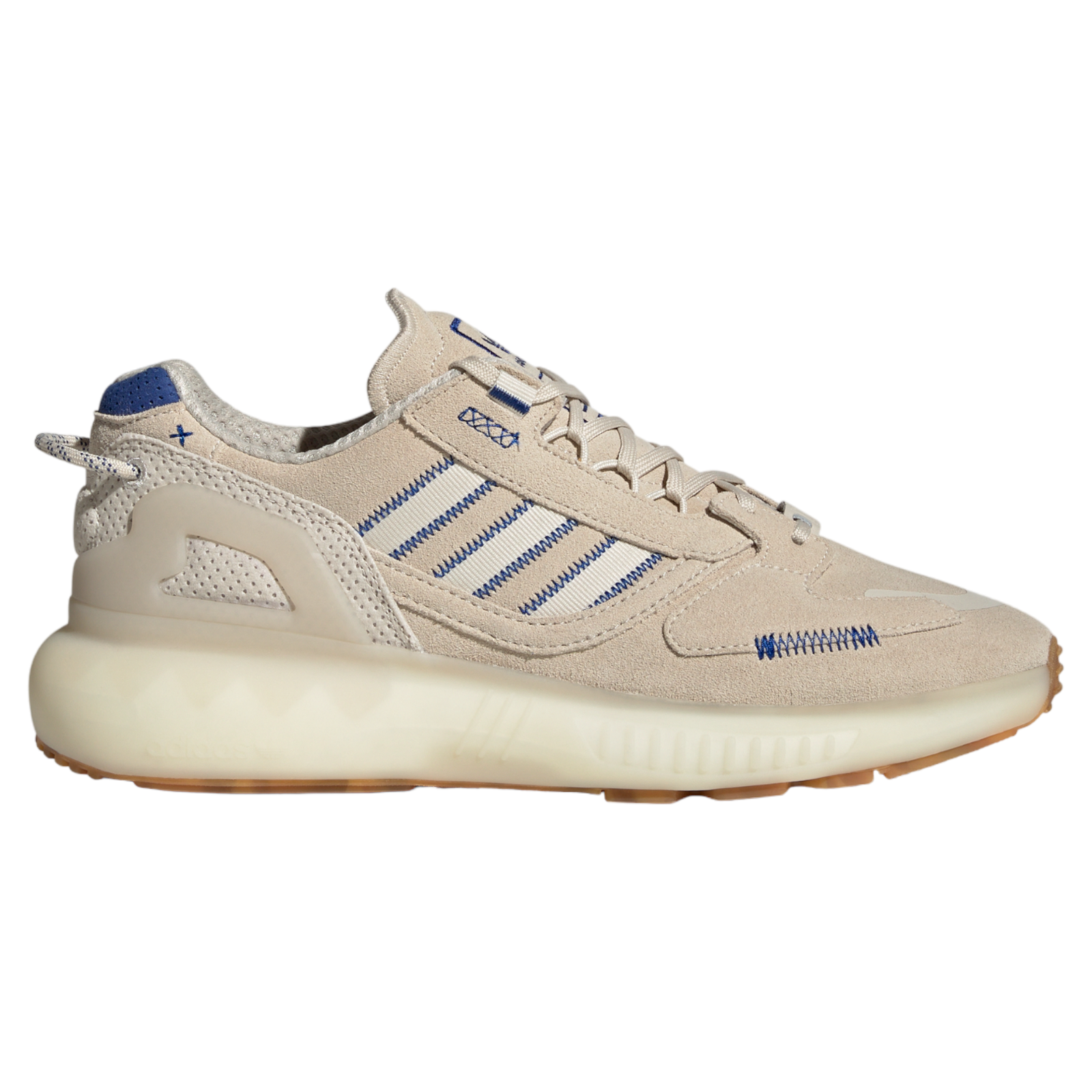 adidas Originals ZX 5K Boost Trainers - Aluminium / Royal Blue - ViaductClothing - -