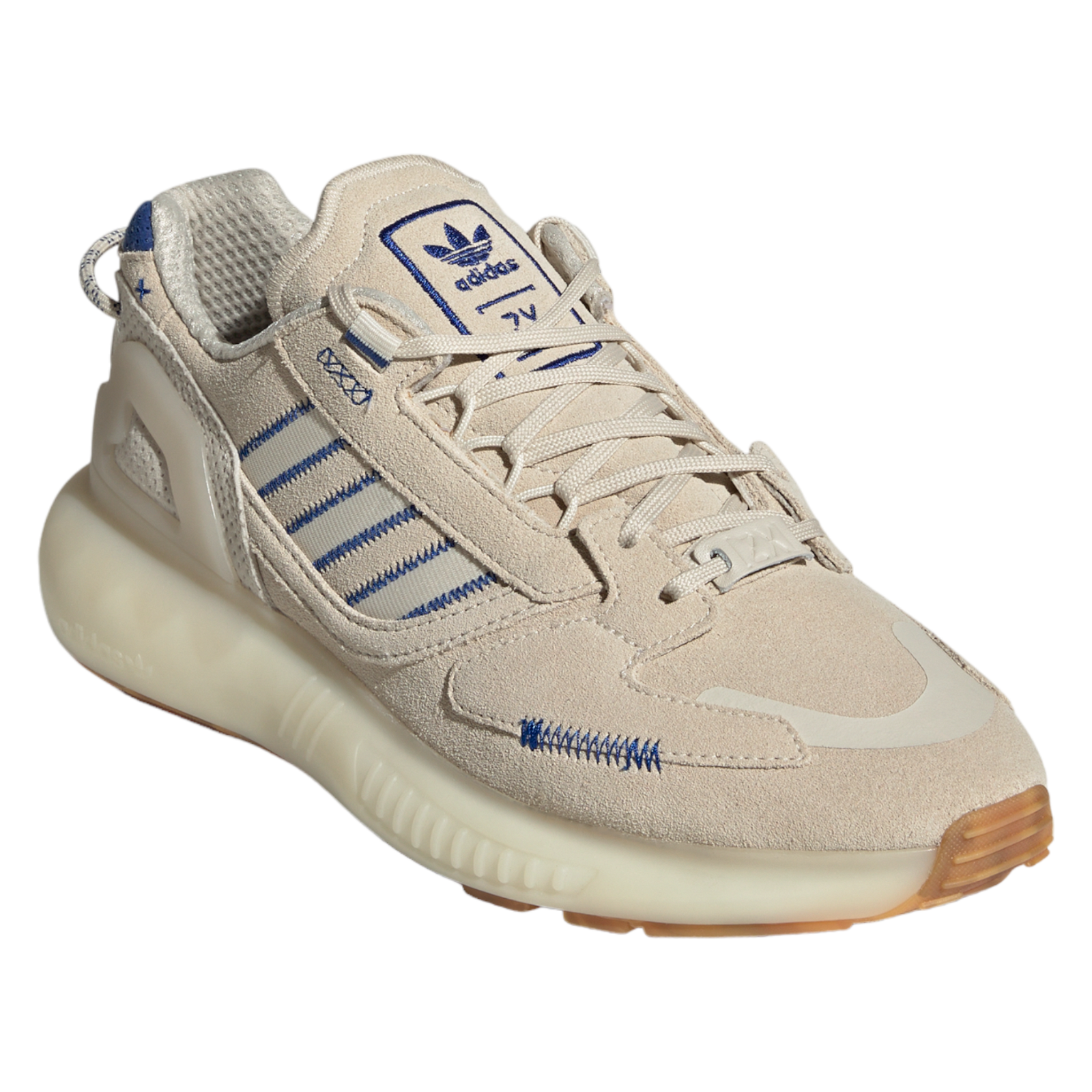 adidas Originals ZX 5K Boost Trainers - Aluminium / Royal Blue - ViaductClothing - -