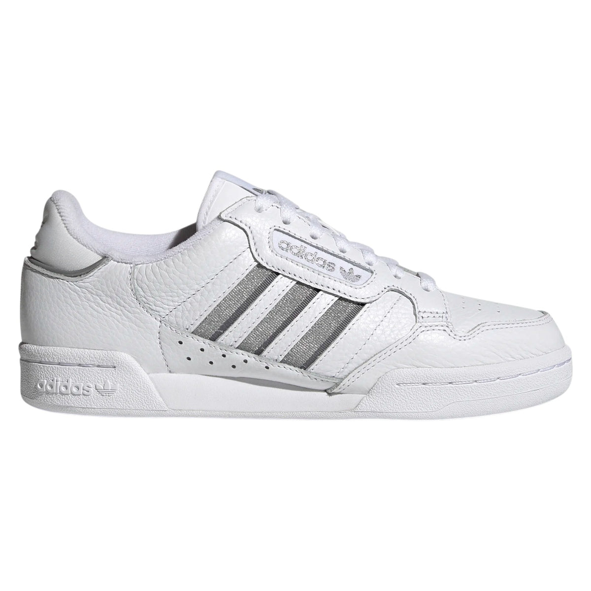 adidas Originals Women's Continental 80 Stripes Shoes - Cloud White / Silver Metallic / Grey Three