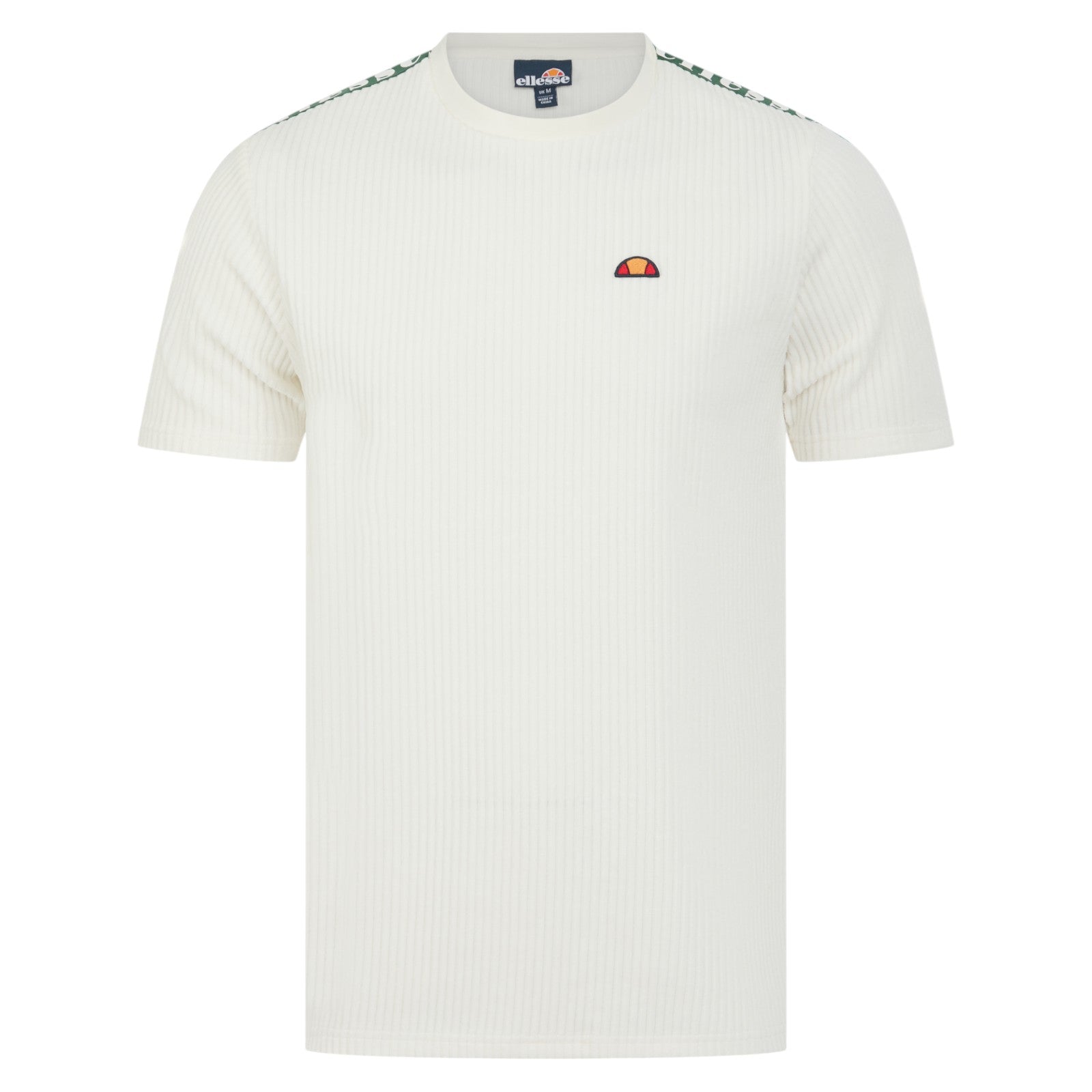 Ellesse Astra Retro Ribbed T Shirt - Off White