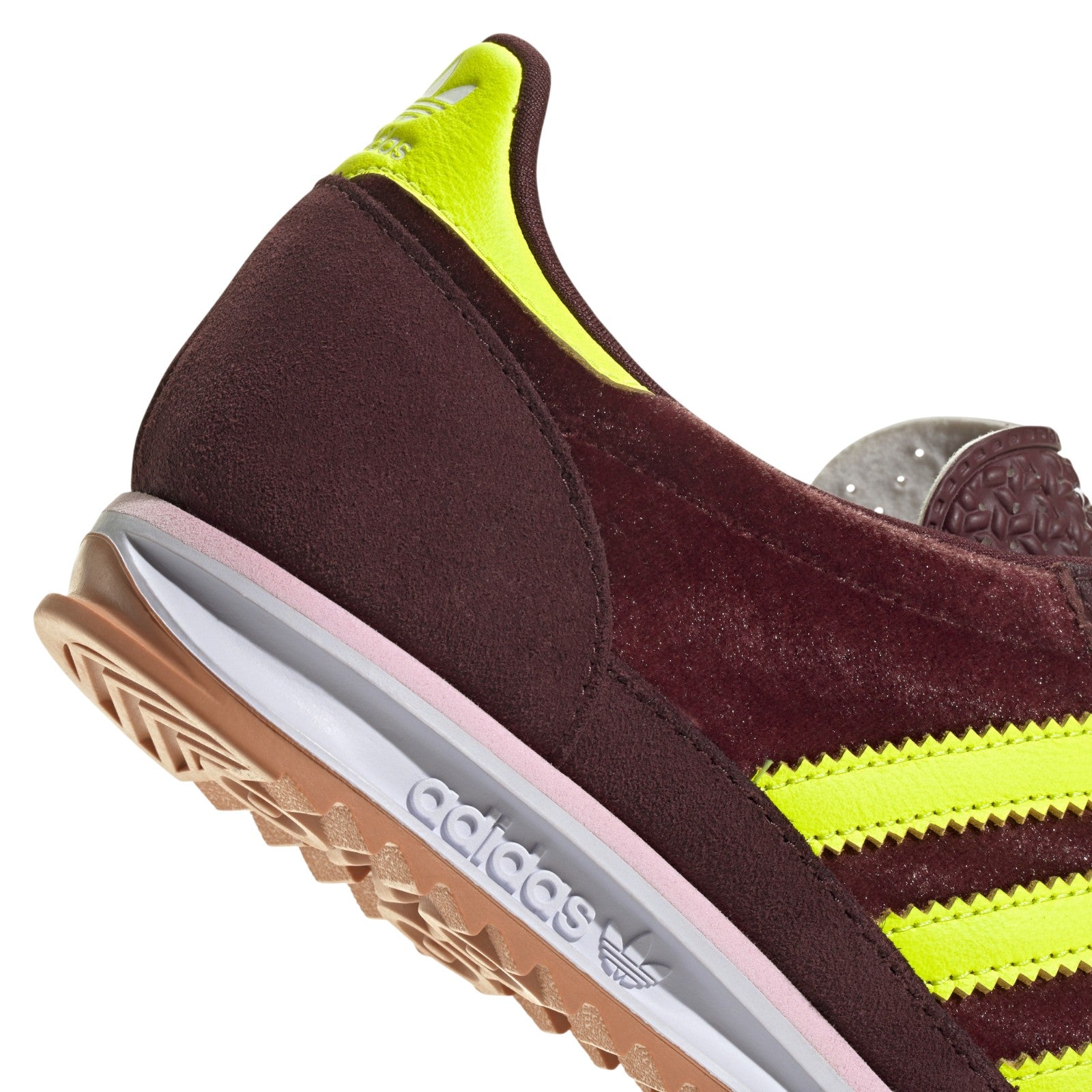 adidas Originals Womens SL 72 OG Shoes - Brown / Aurora Ruby