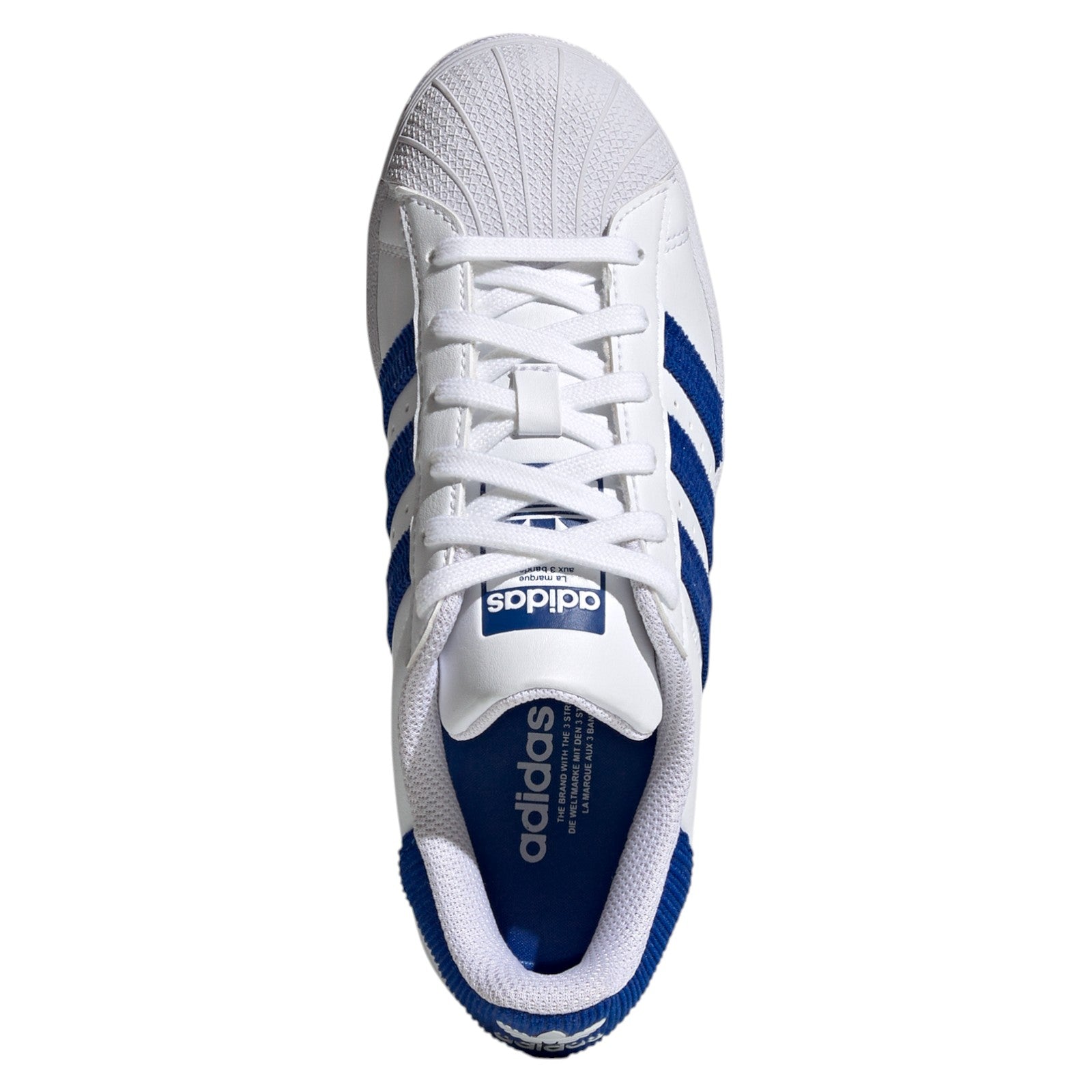 adidas Originals Junior Superstar Trainers - White Royal Blue