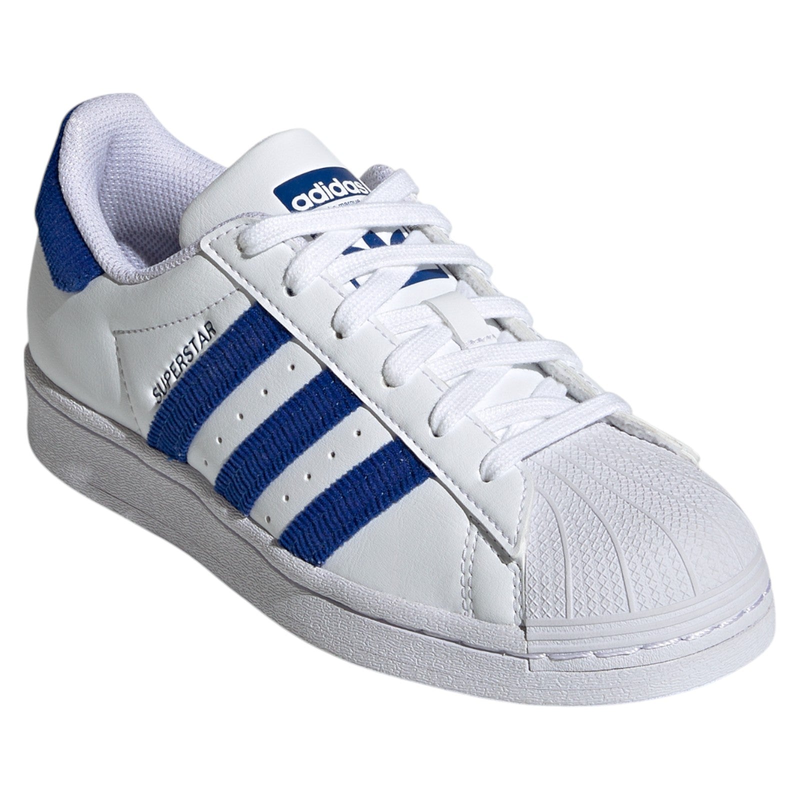 adidas Originals Junior Superstar Trainers - White Royal Blue