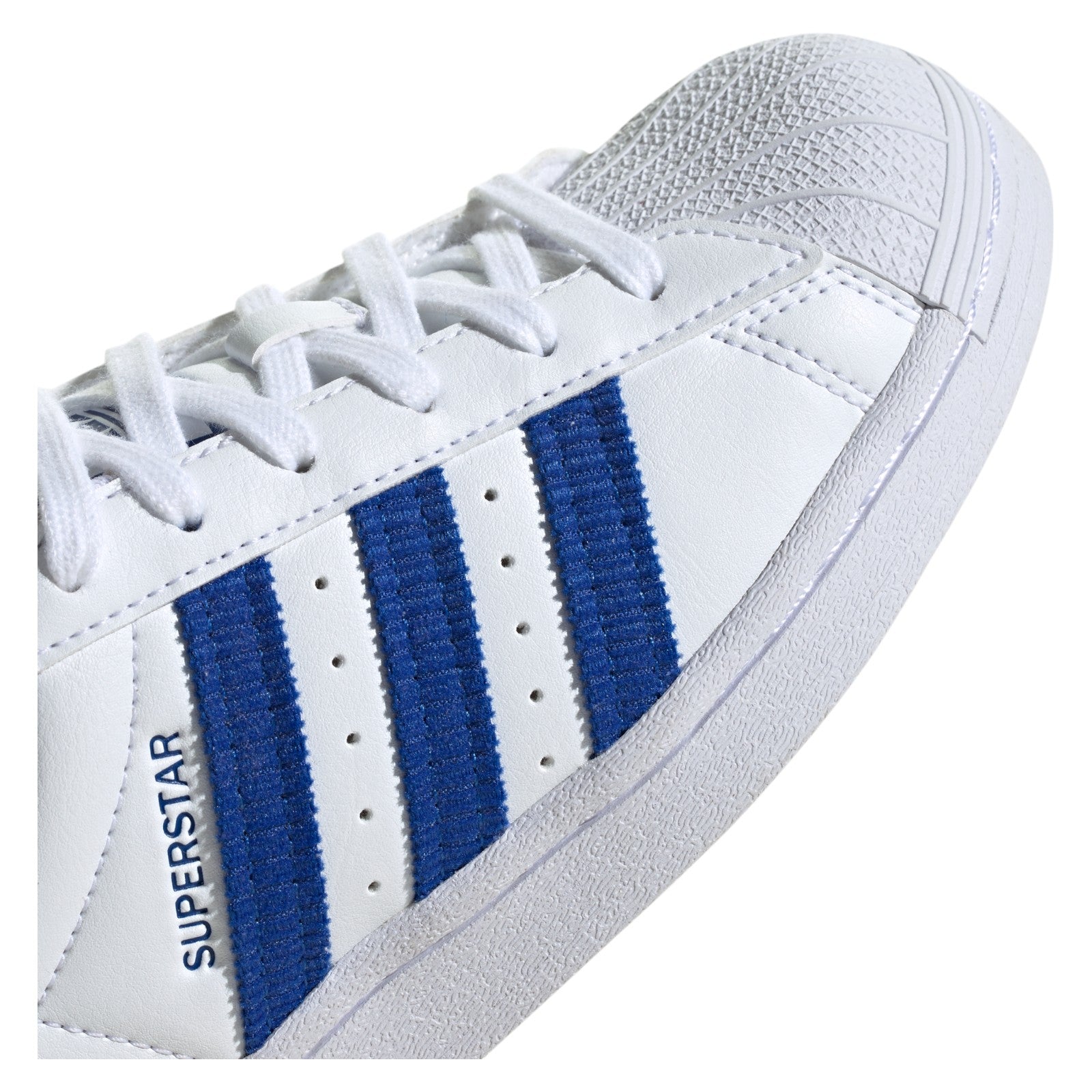 adidas Originals Junior Superstar Trainers - White Royal Blue