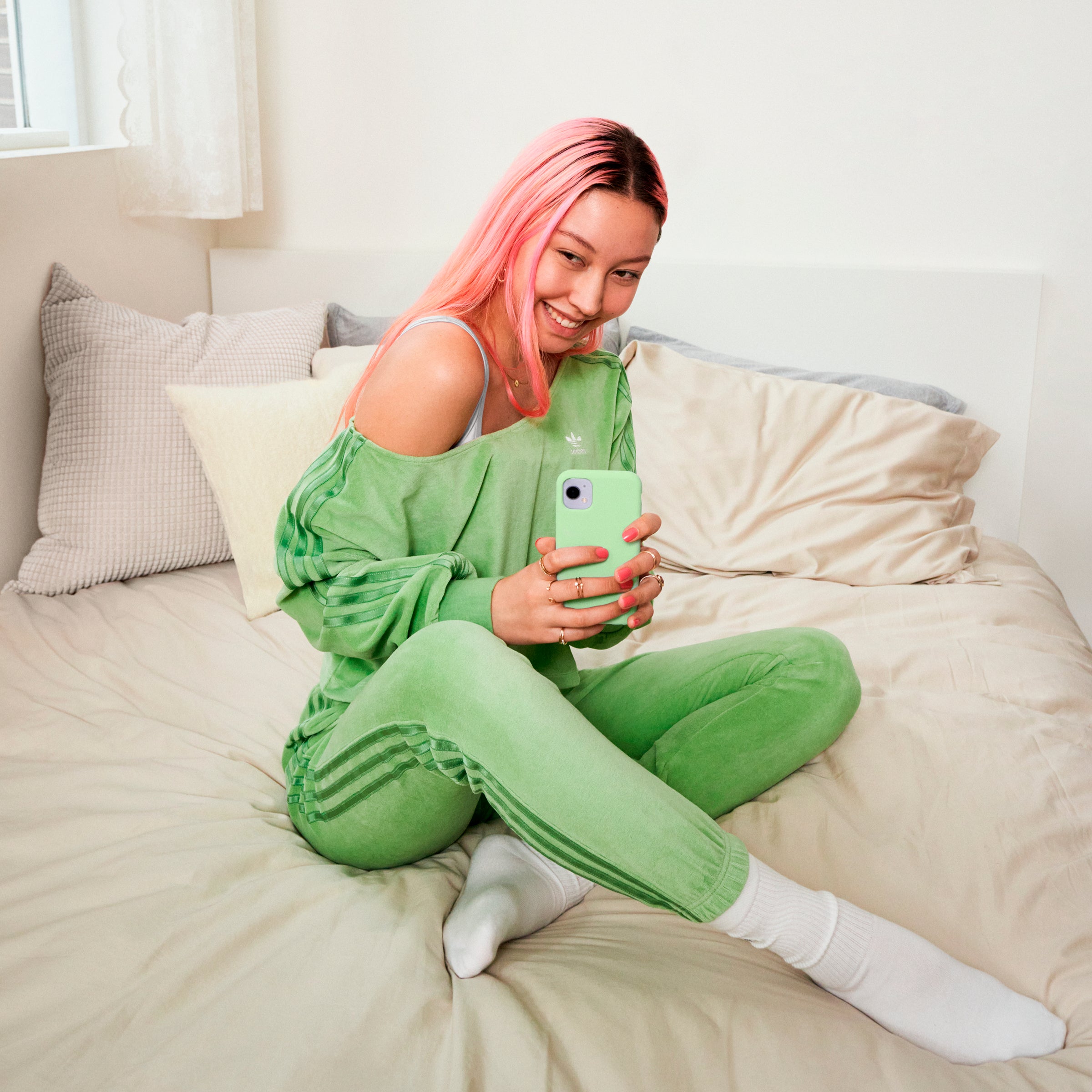 adidas Originals Cropped Sweater - Chalk Green