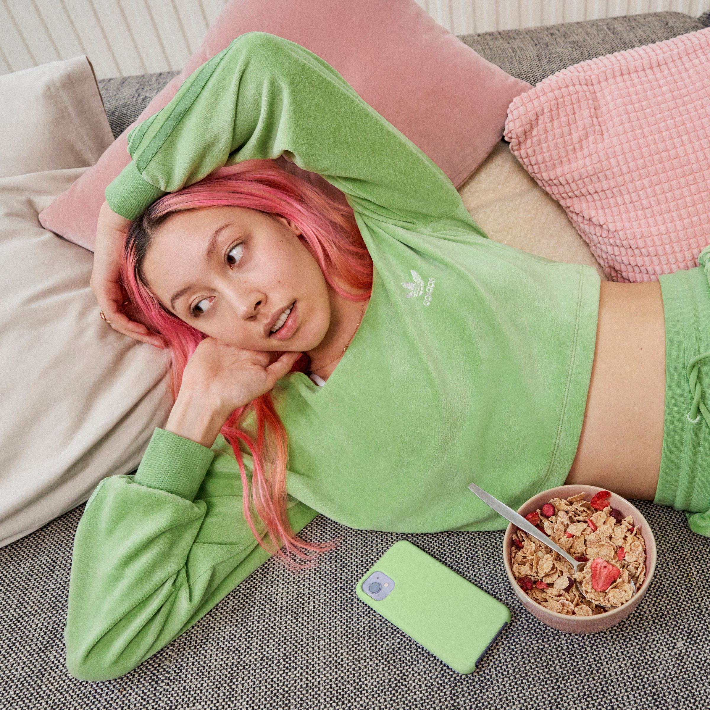 adidas Originals Cropped Sweater - Chalk Green