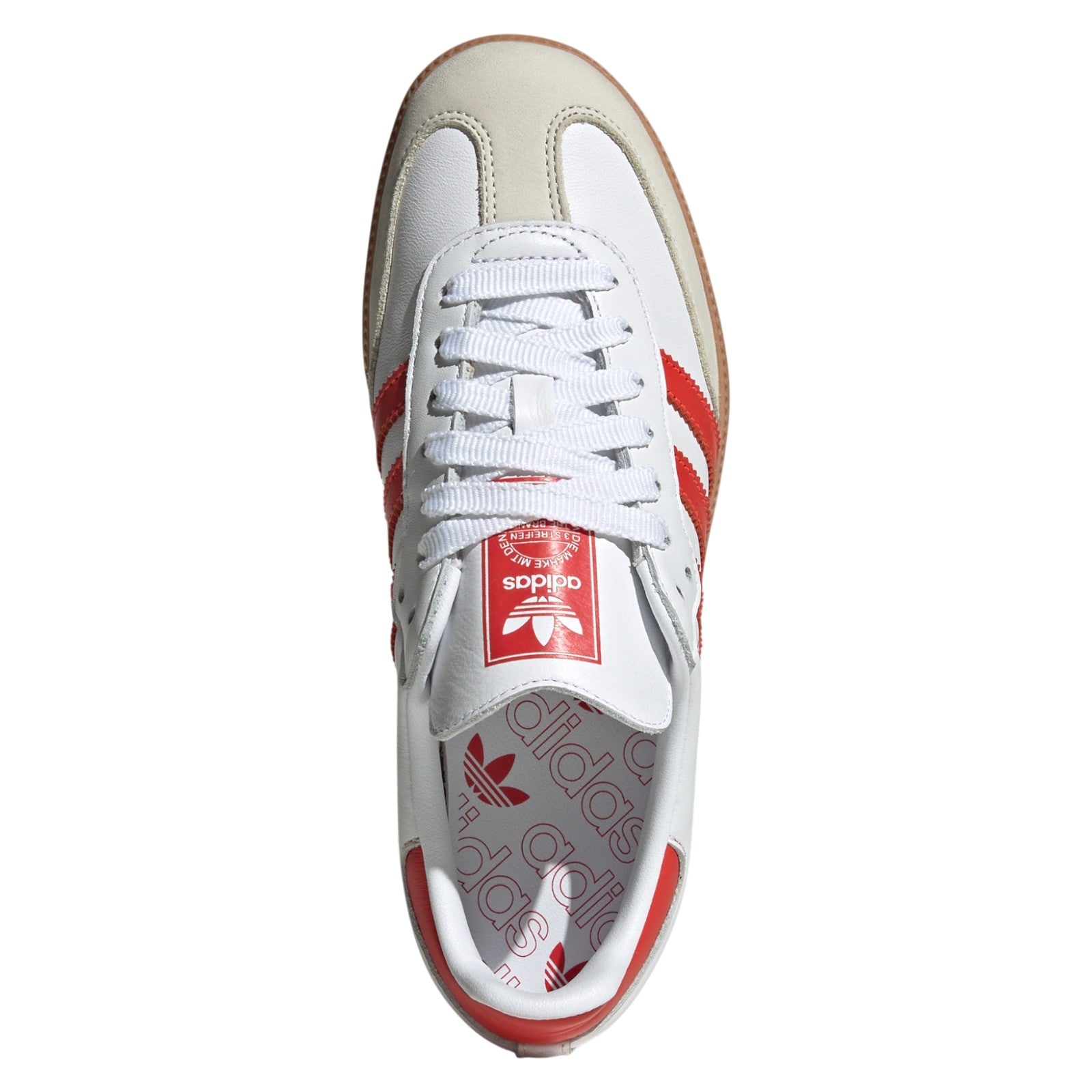 adidas Originals Womens Samba OG Shoes - Cloud White / Solar Red