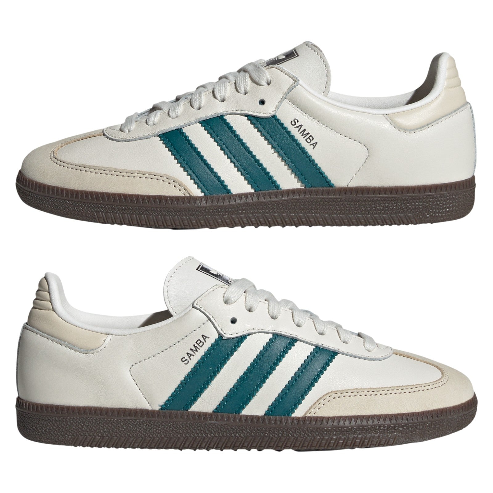 adidas Originals Women's Samba OG Shoes - Cloud White / Legacy Teal