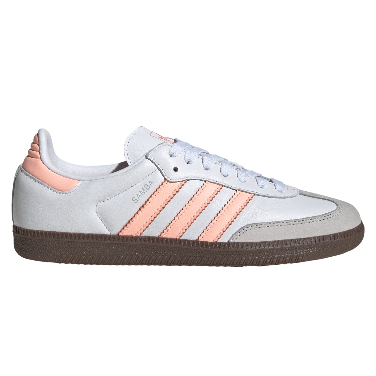 adidas Womens Samba OG Shoes - Cloud White / Clear Orange
