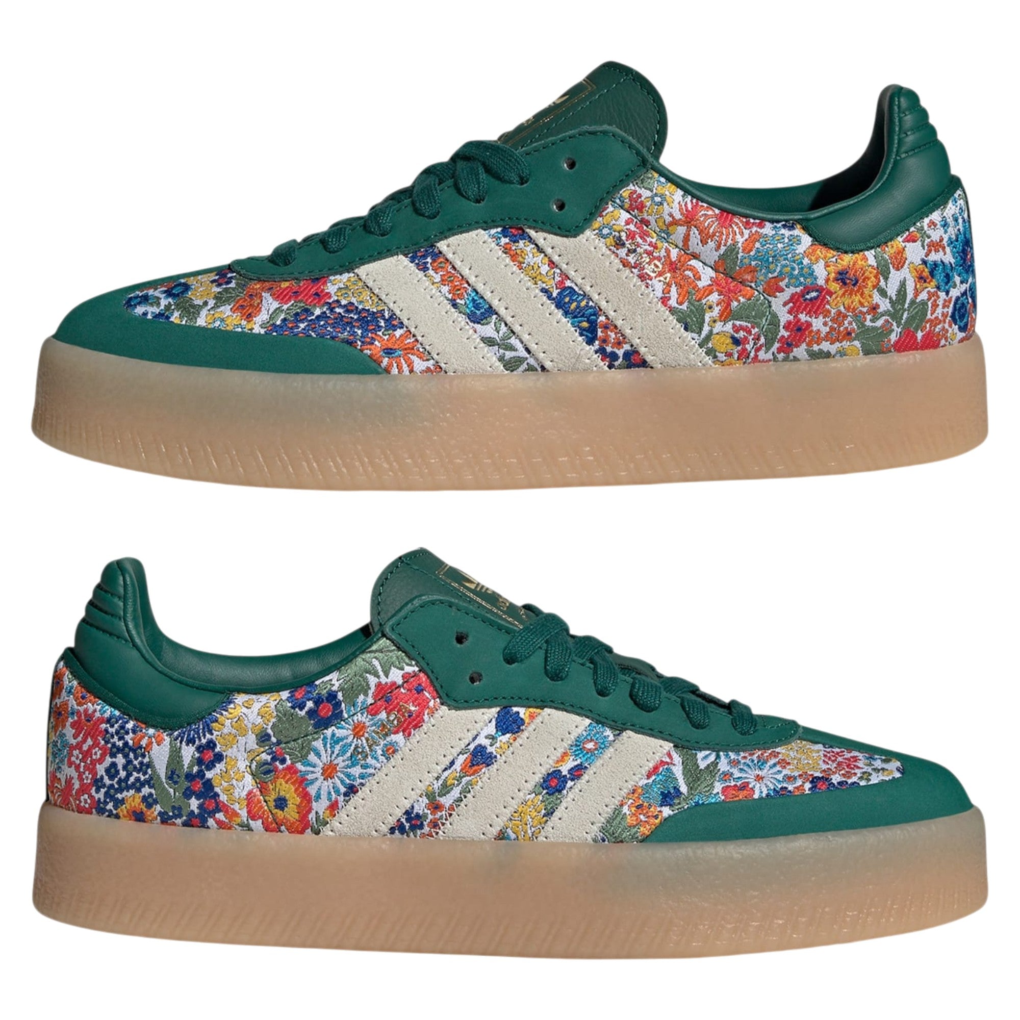 adidas Originals x Liberty London Womens Sambae Shoes - Green Floral