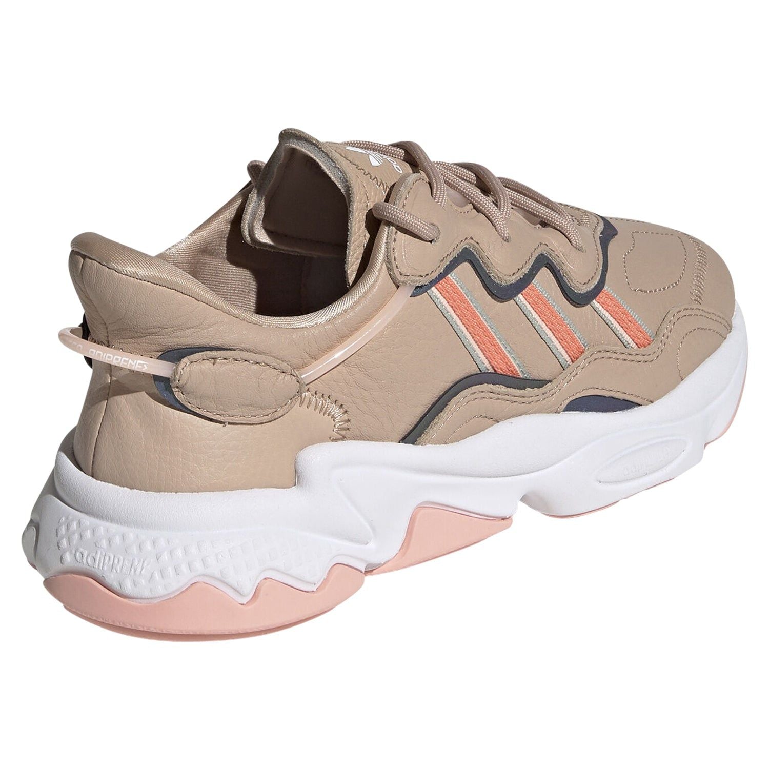 adidas Originals Womens Ozweego Shoes - Ash Pearl / Semi Coral - ViaductClothing - -